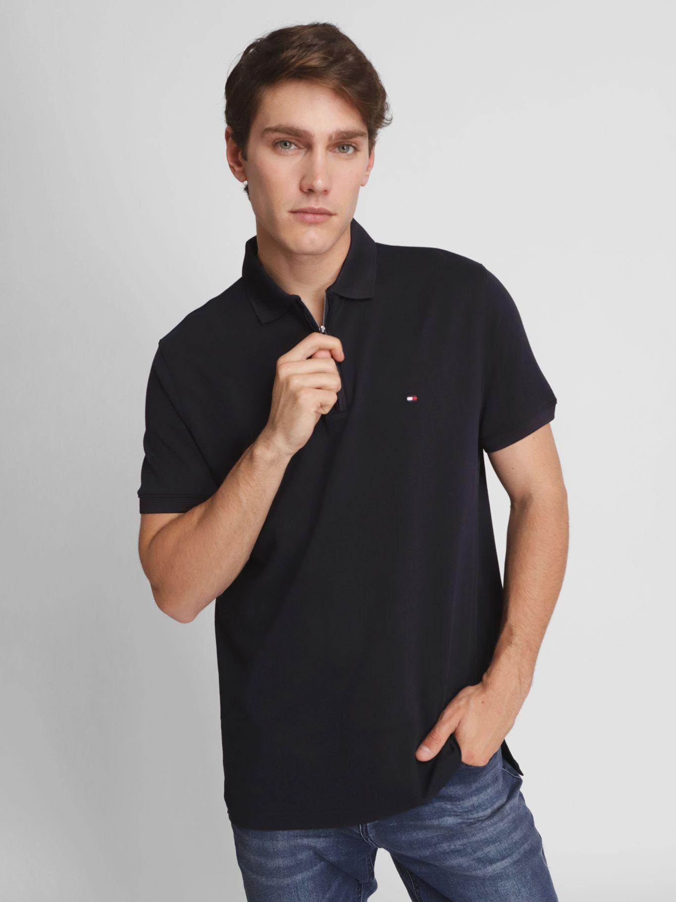 Polo Con Tapeta De Cierre Azul Tommy Hilfiger-0