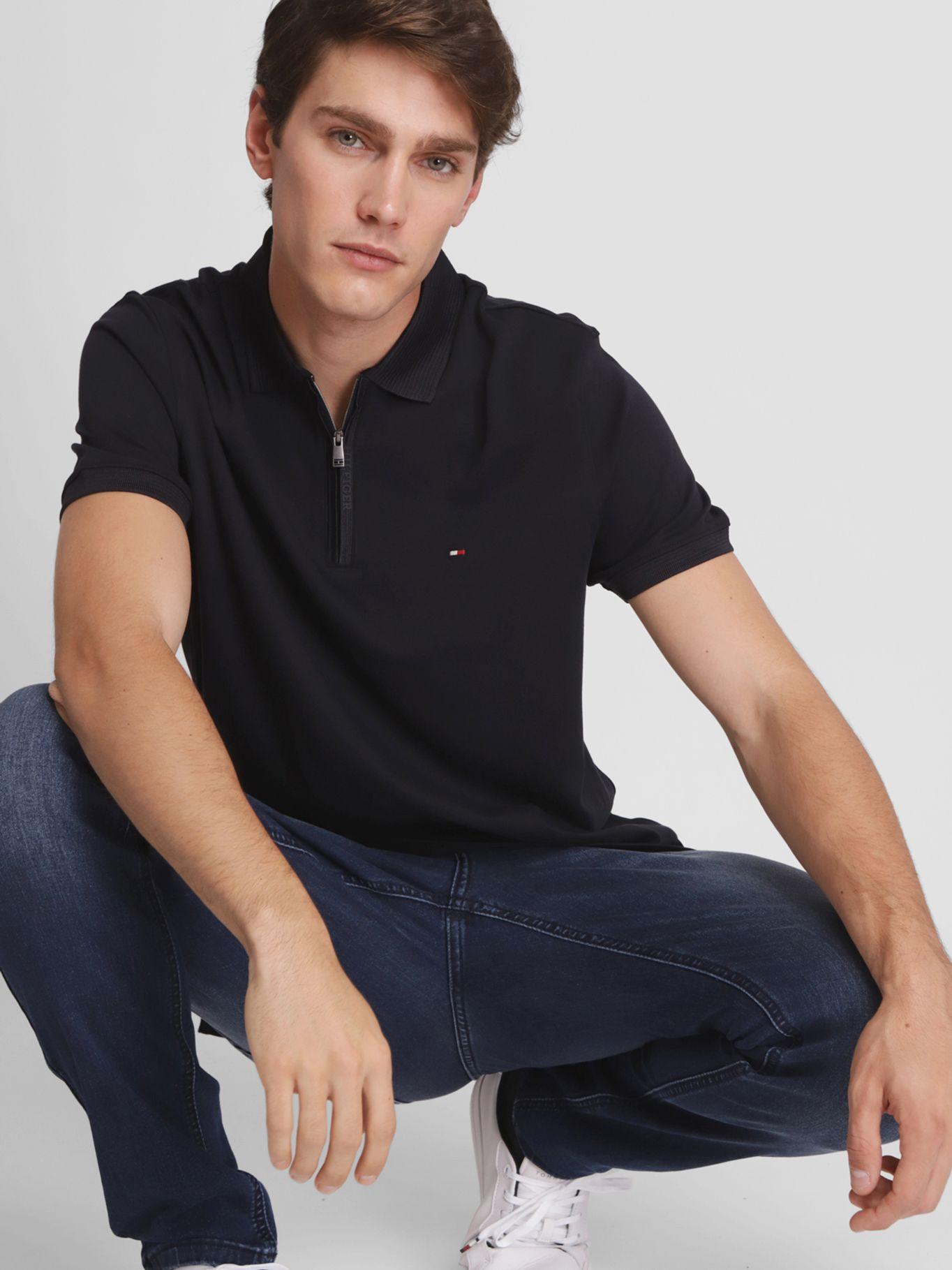 Polo Con Tapeta De Cierre Azul Tommy Hilfiger-2