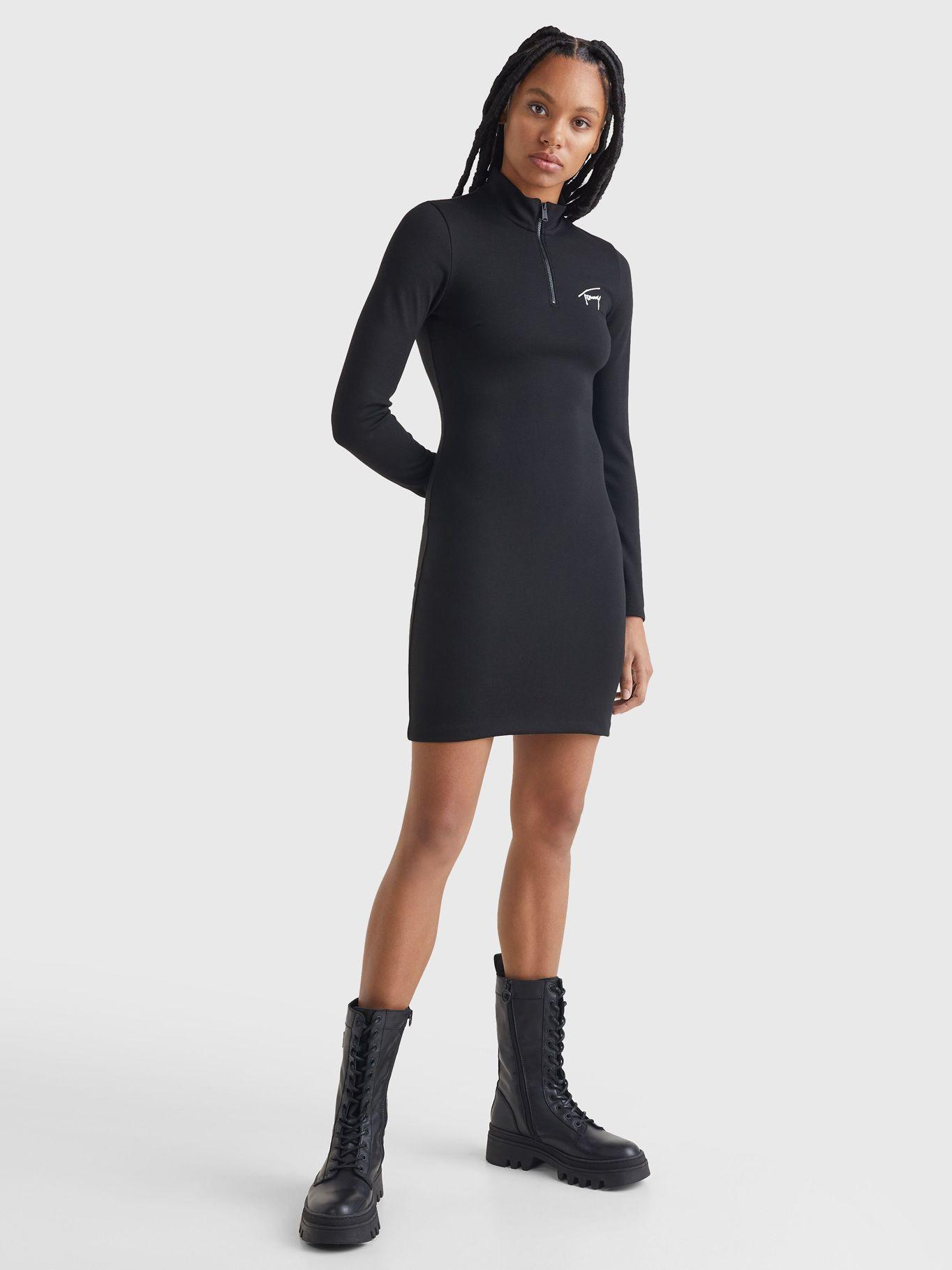 Vestido Signature Logo Negro Tommy Jeans-1