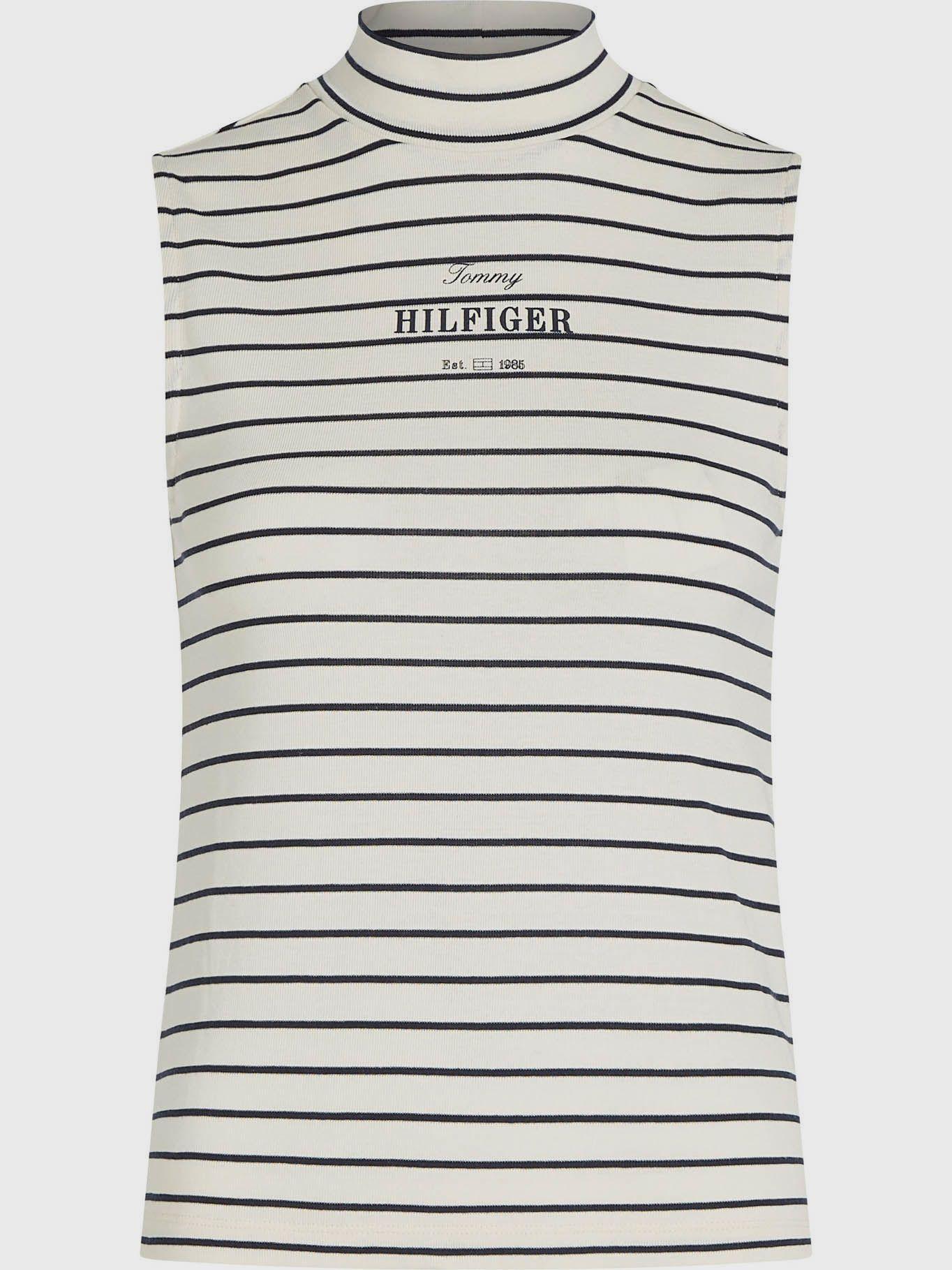 Polera Monotype Stripe/Logo Multicolor Tommy Hilfiger-5