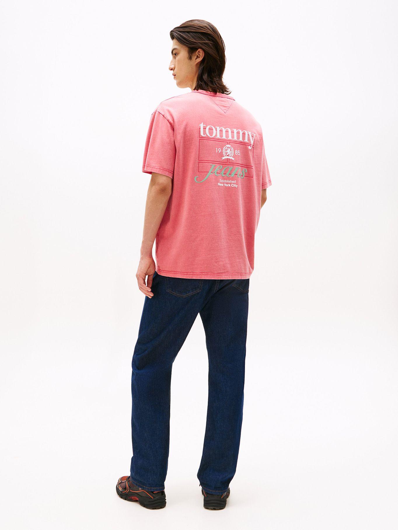 Polera Relaxed  Fit Crest Logo Rosado Tommy Jeans-2