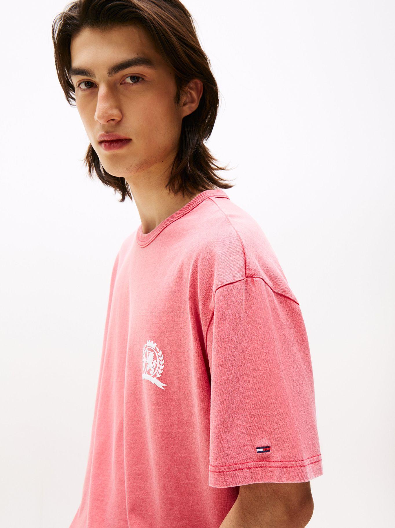 Polera Relaxed  Fit Crest Logo Rosado Tommy Jeans-3