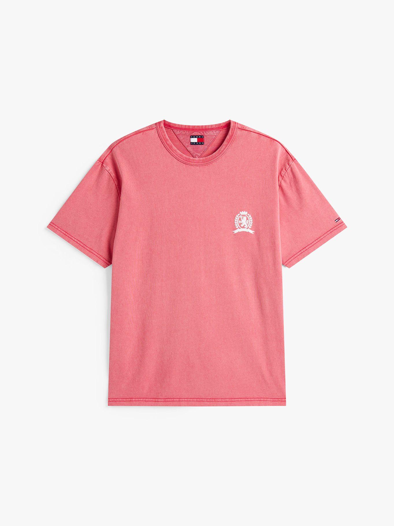 Polera Relaxed  Fit Crest Logo Rosado Tommy Jeans-4