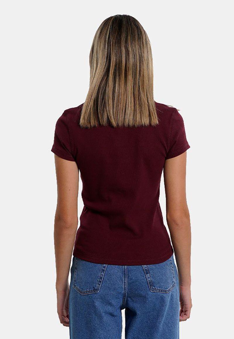 Polera Baby Center Badge Burdeo Tommy Jeans-1