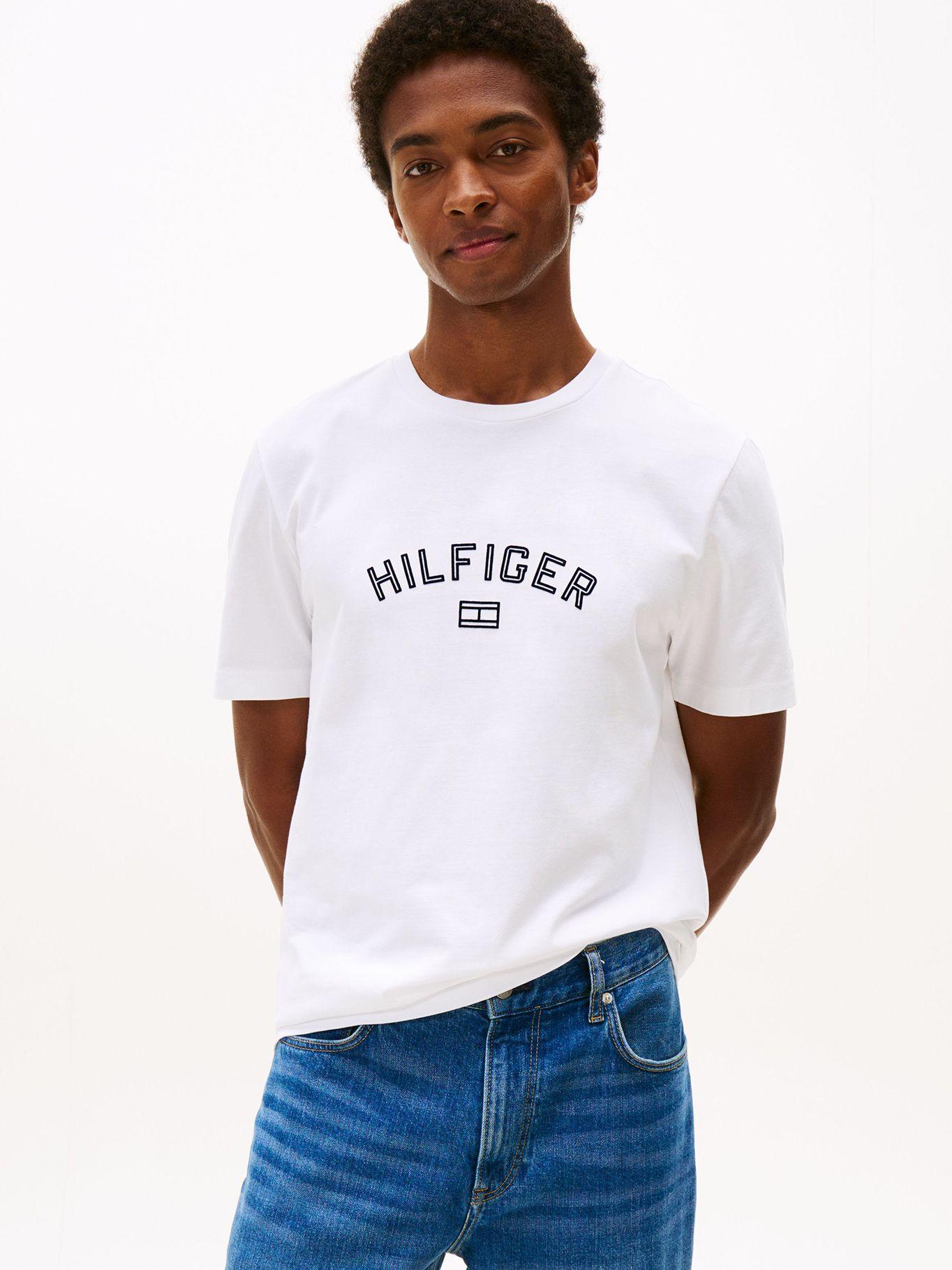 Polera Flock  Logo Estampado Blanco YBR Tommy Hilfiger-0