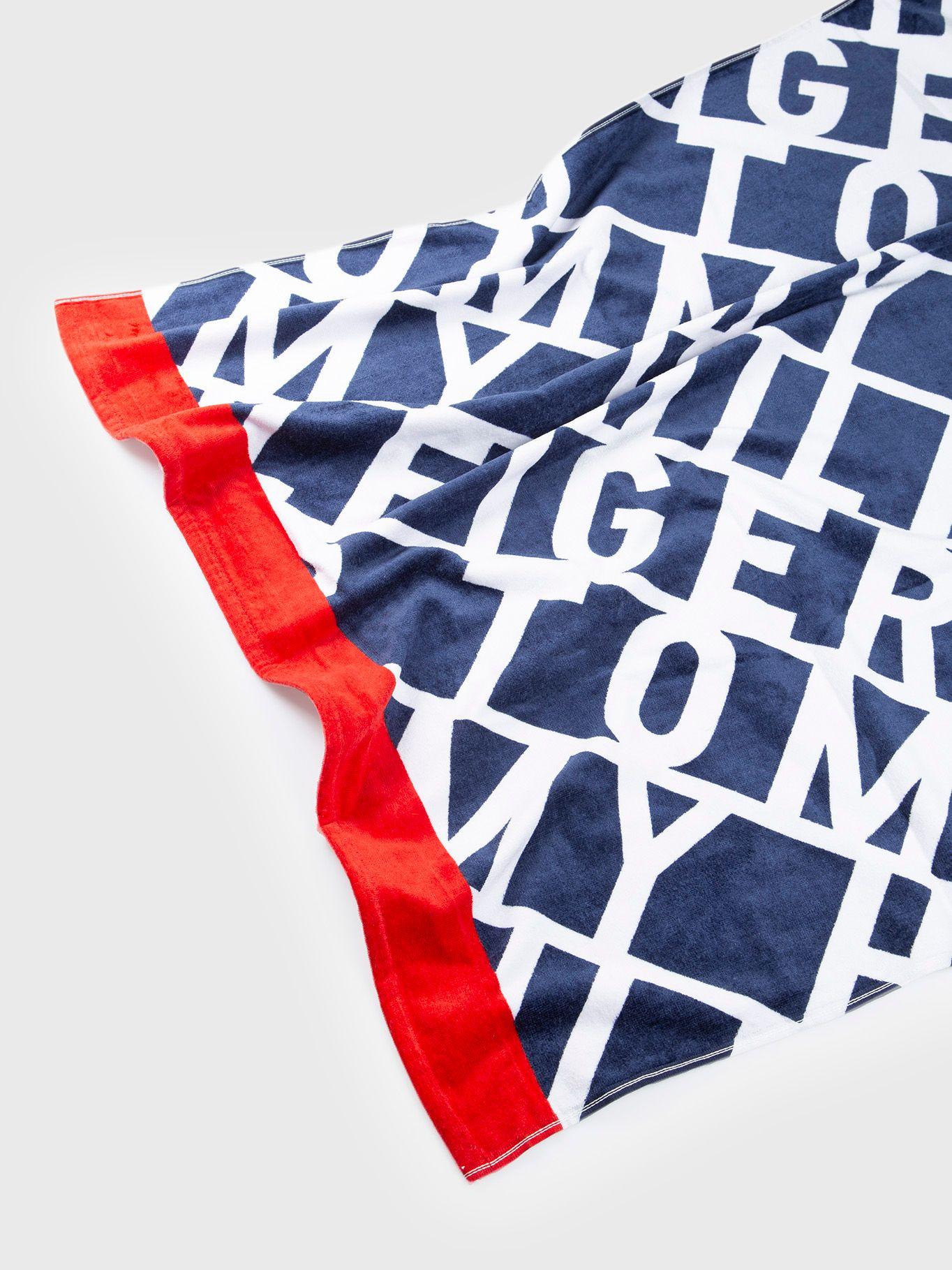 Toalla De Playa Logo Azul Tommy Hilfiger M2-2