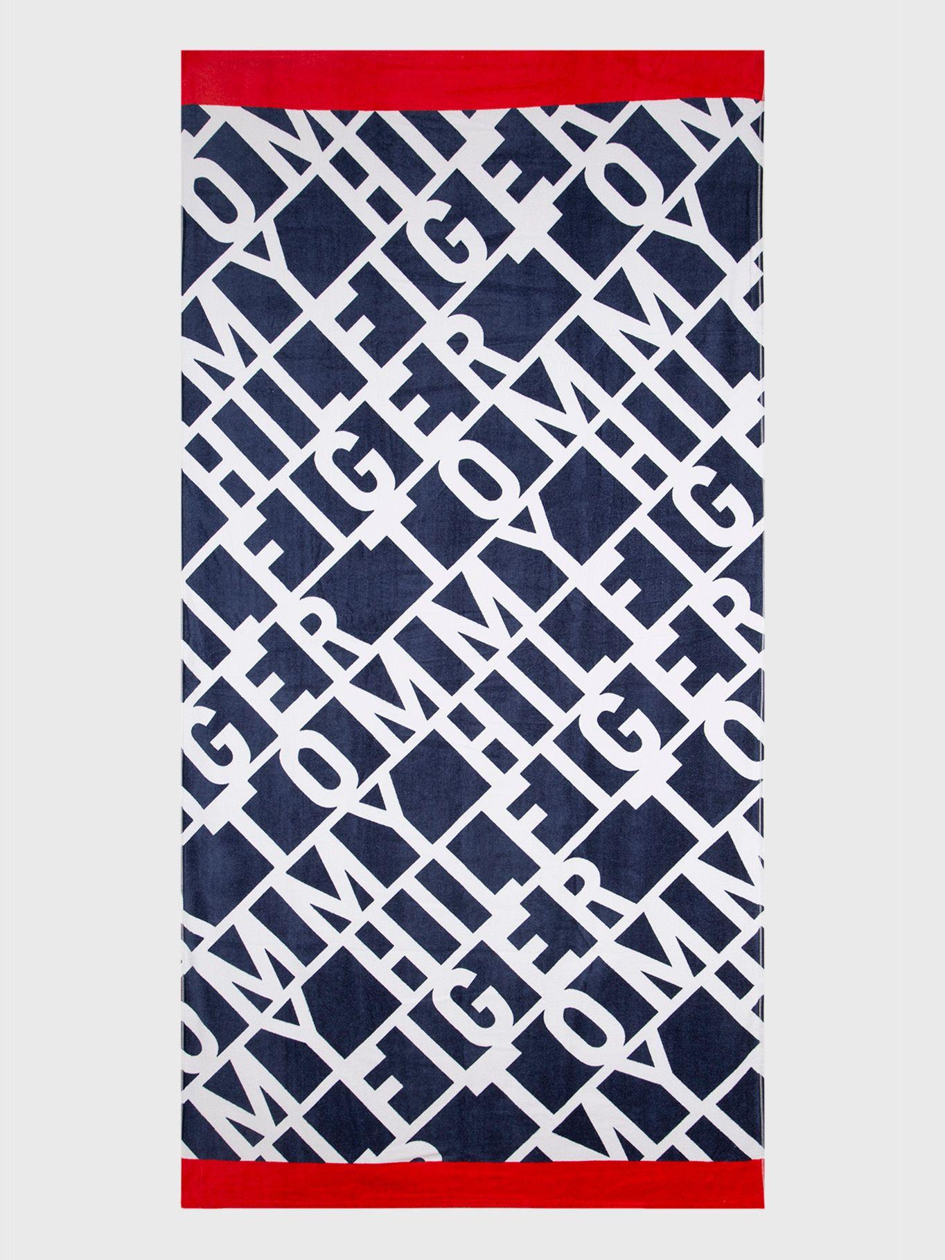 Toalla De Playa Logo Azul Tommy Hilfiger M2-0