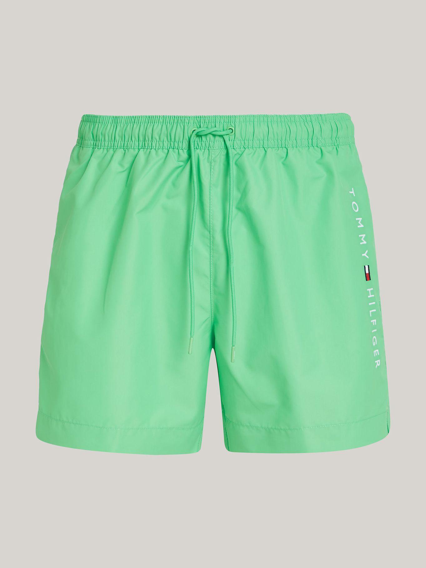 Traje De Baño De Largo Medio-Logo Verde Tommy Hilfiger-4