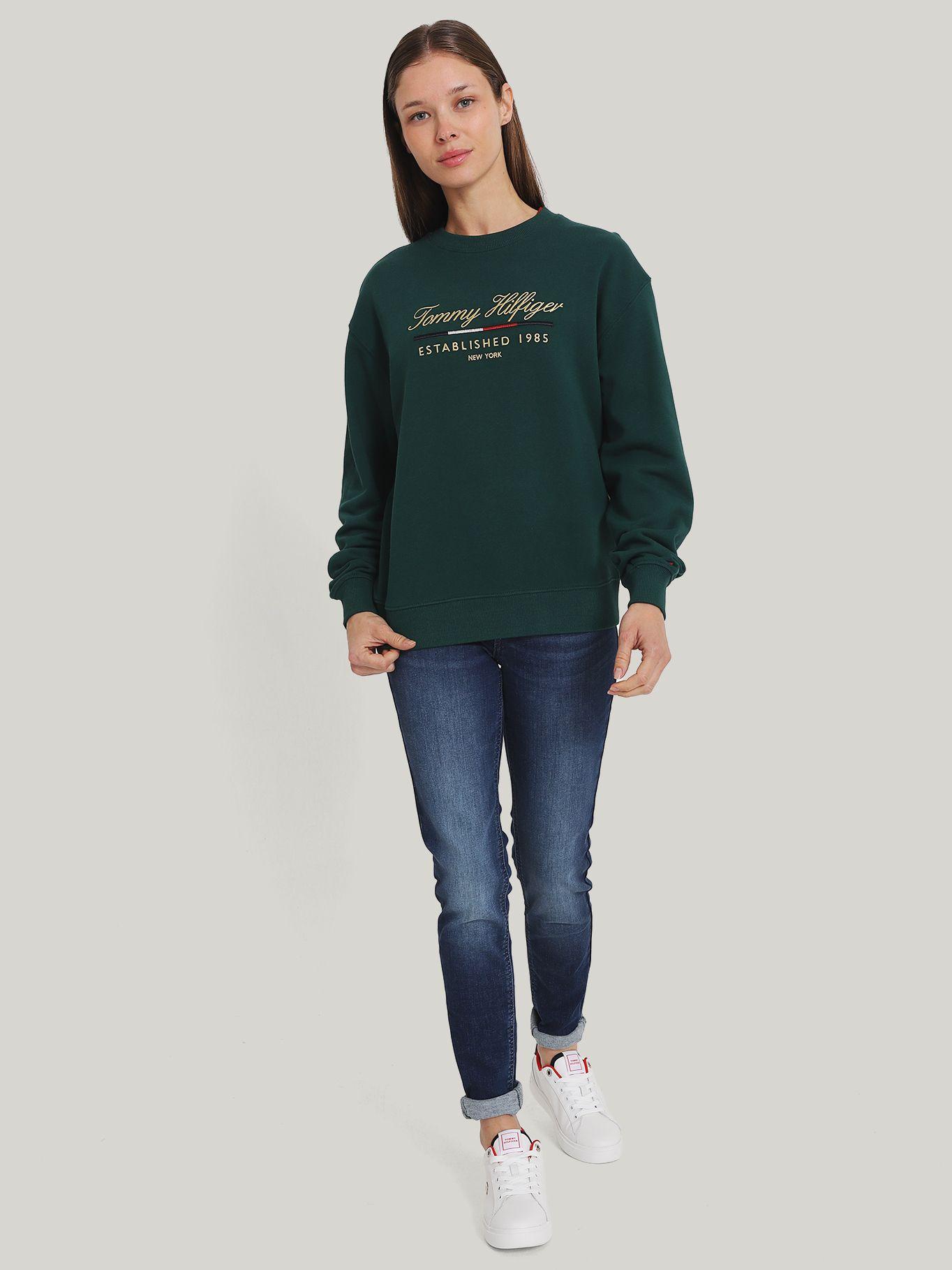 Polerón Script Con Logo Verde Tommy Hilfiger-1