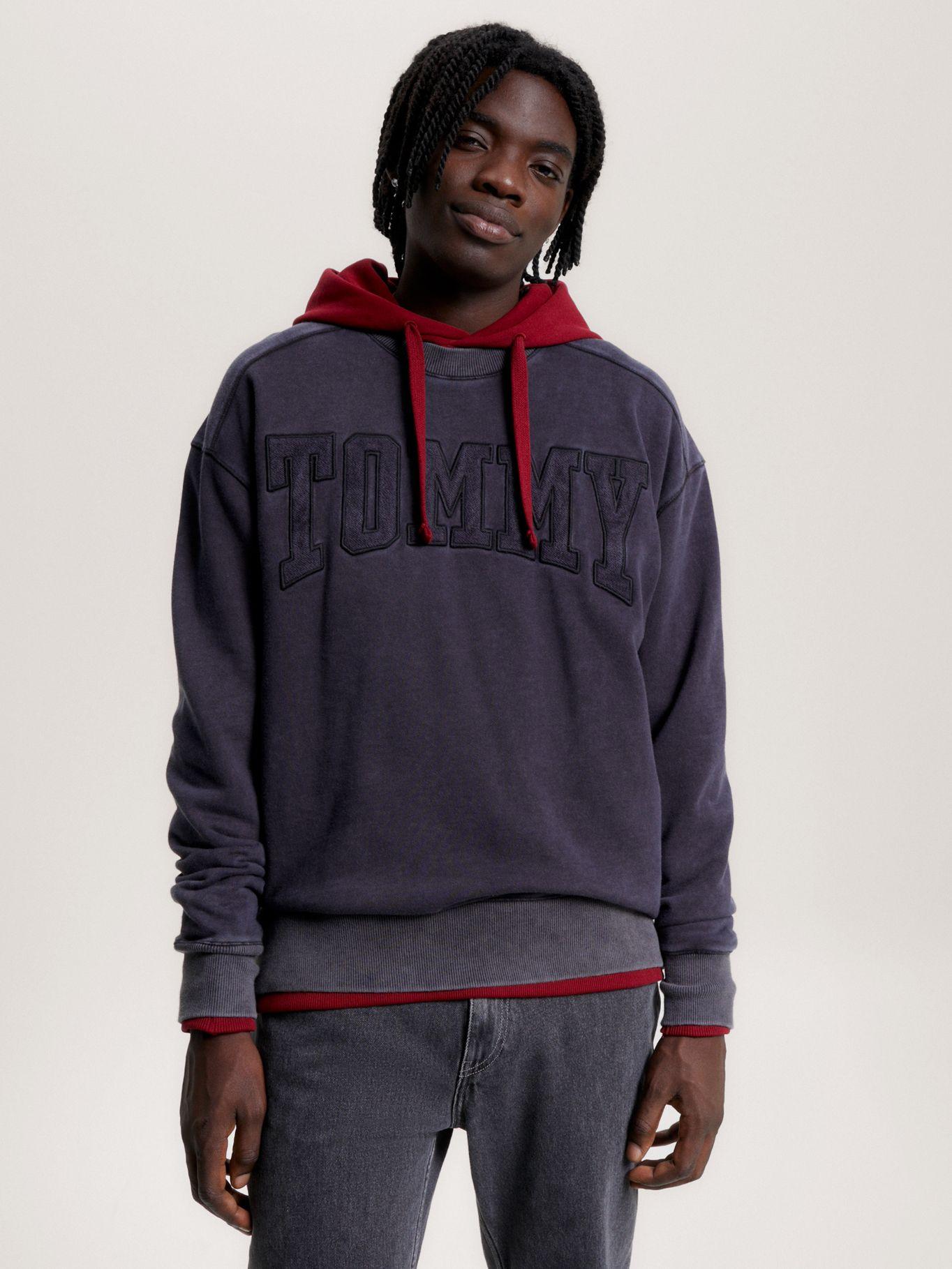 Polerón Relaxed Varsity Logo Negro Tommy Jeans-0