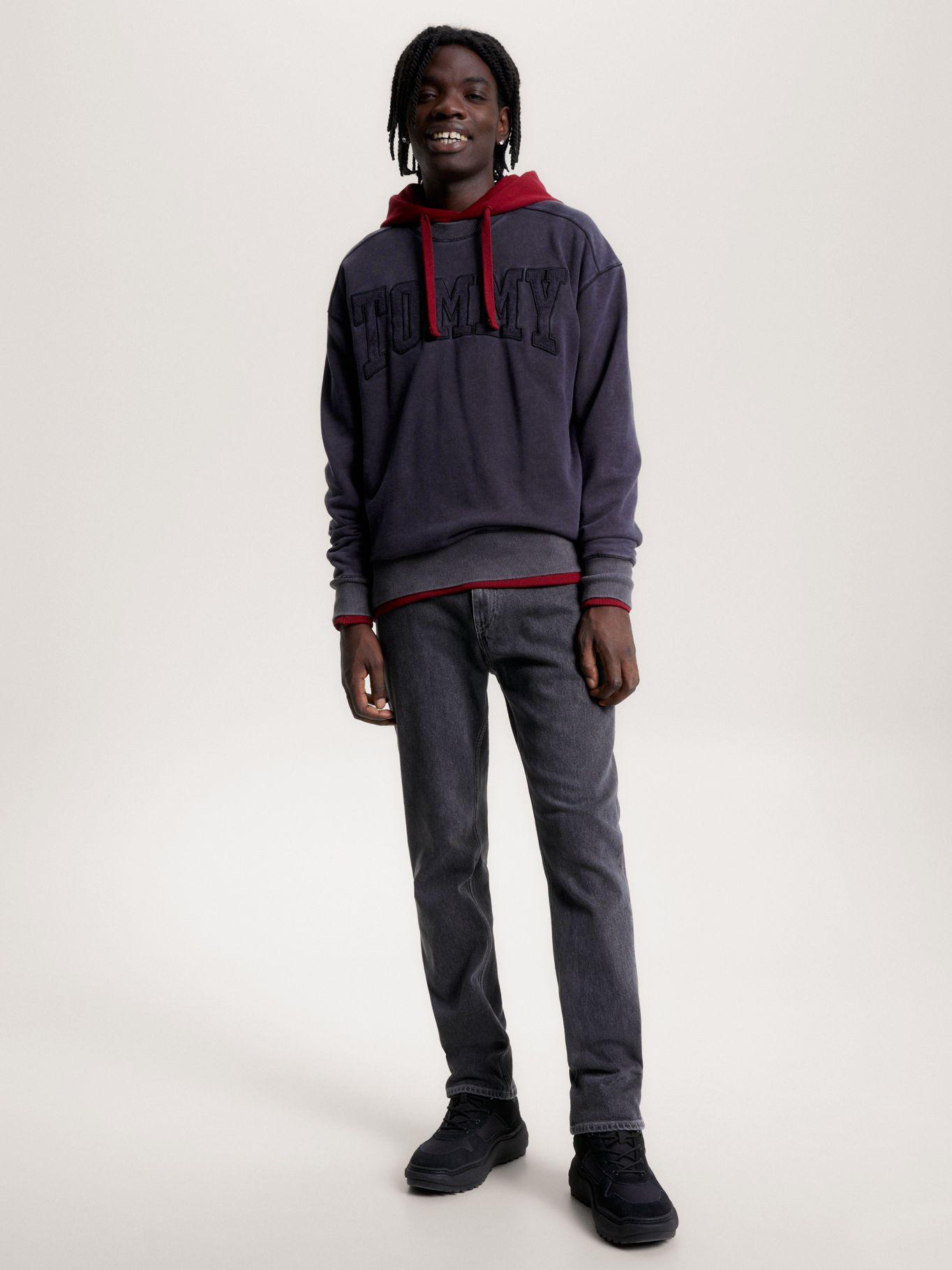 Polerón Relaxed Varsity Logo Negro Tommy Jeans-1