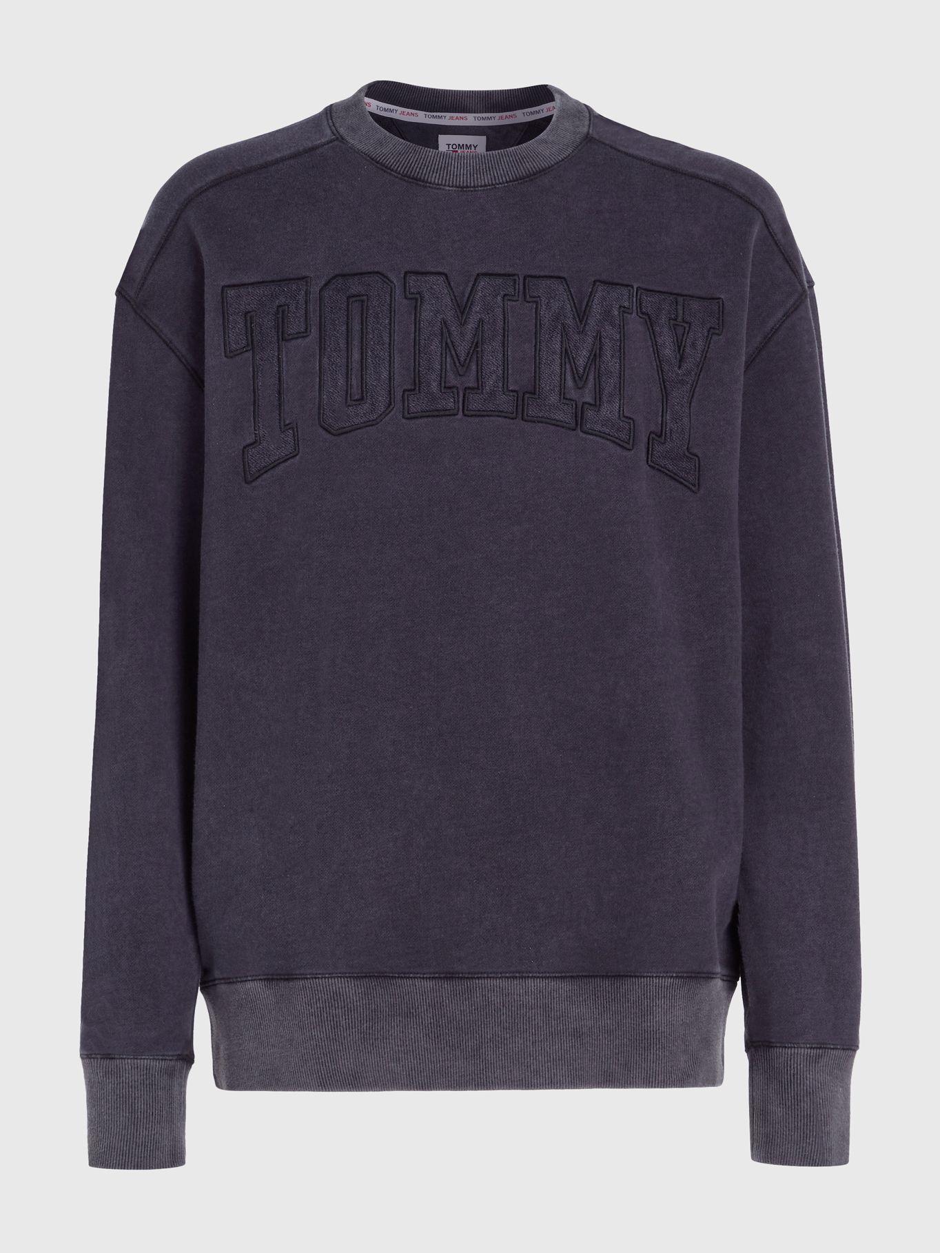 Polerón Relaxed Varsity Logo Negro Tommy Jeans-5