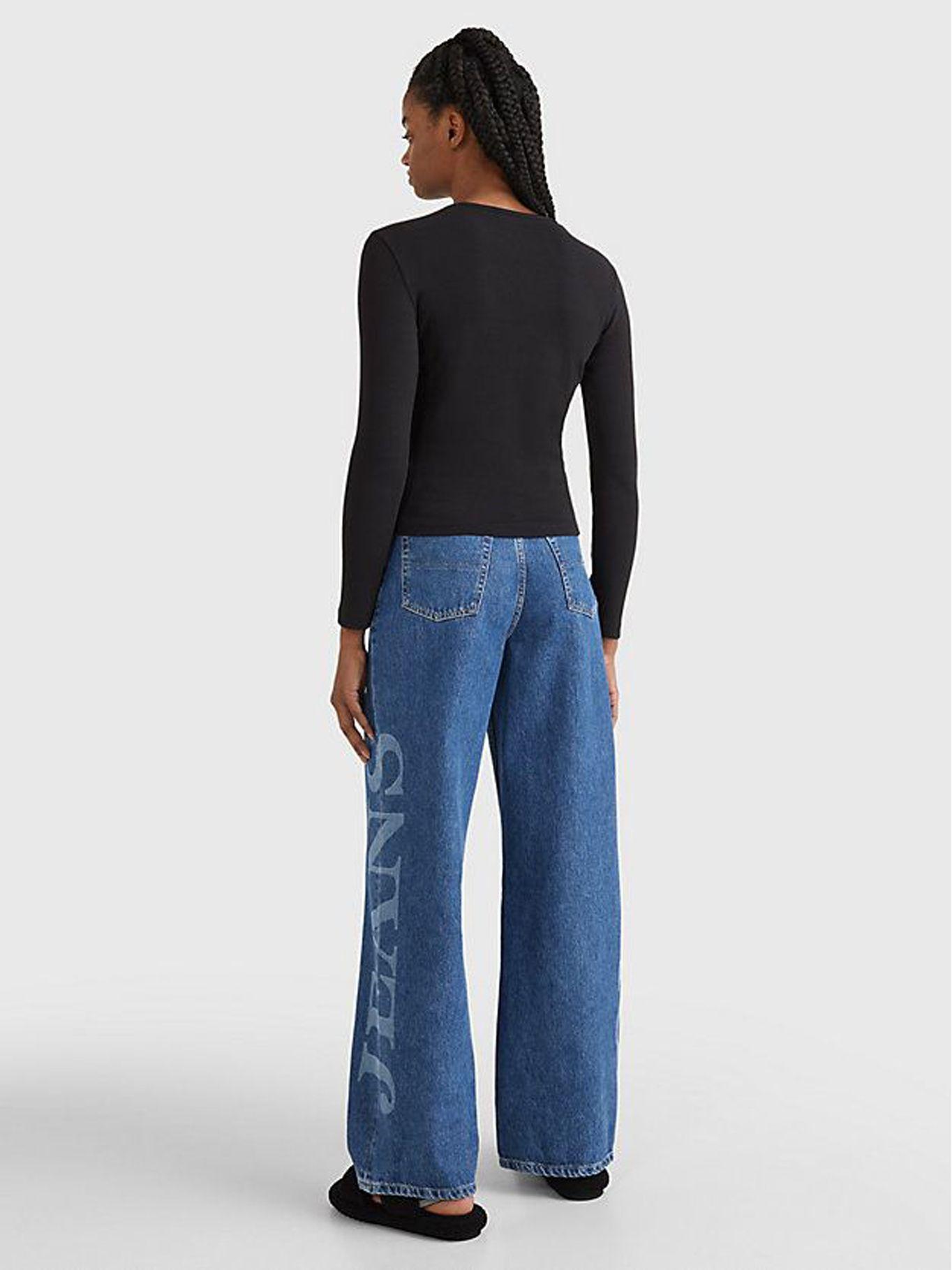 Polera Baby Rib C-Neck  Negro Tommy Jeans-2