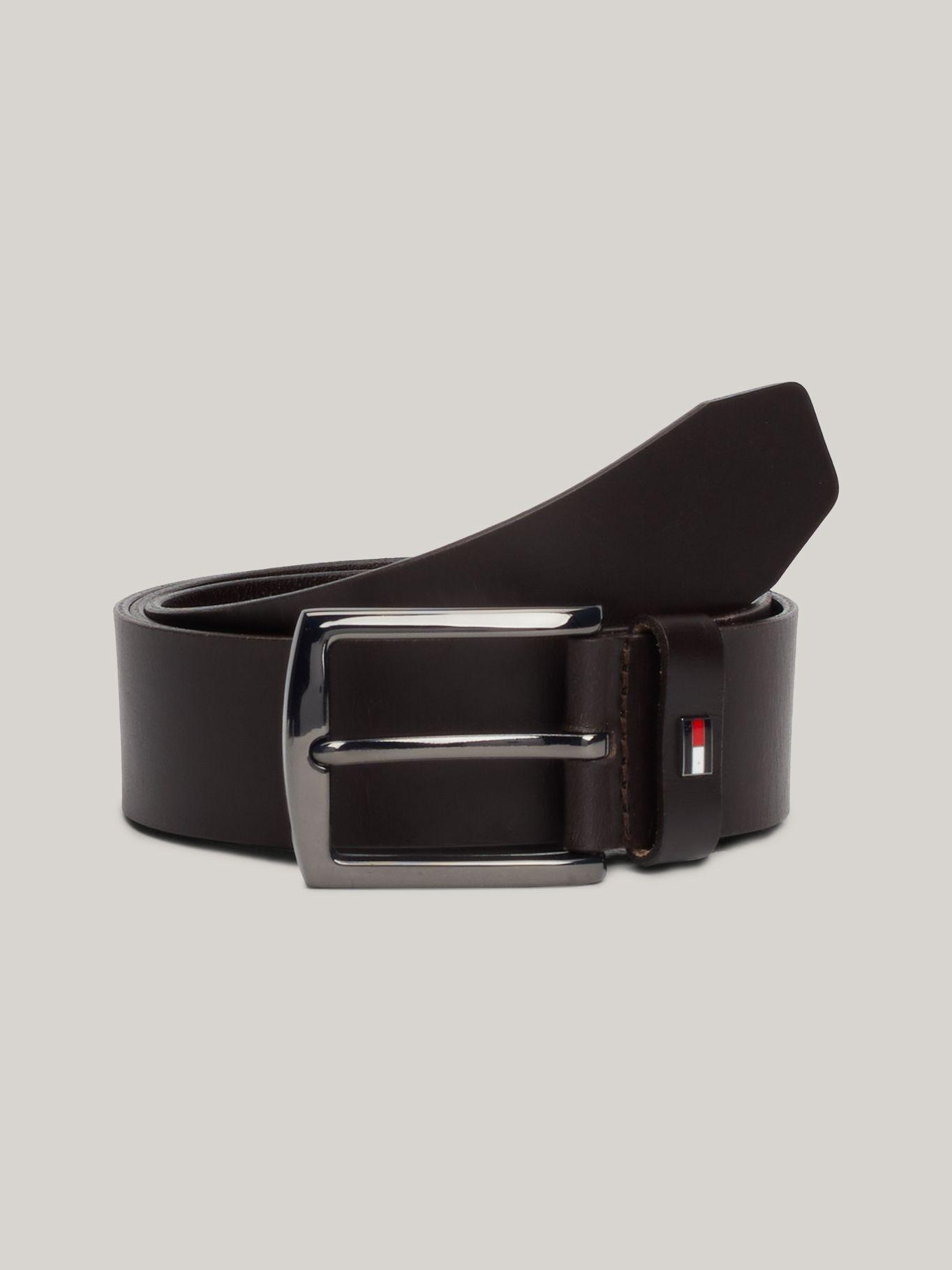 Cinturón Denton De Cuero Con Logo Negro Tommy Hilfiger-0