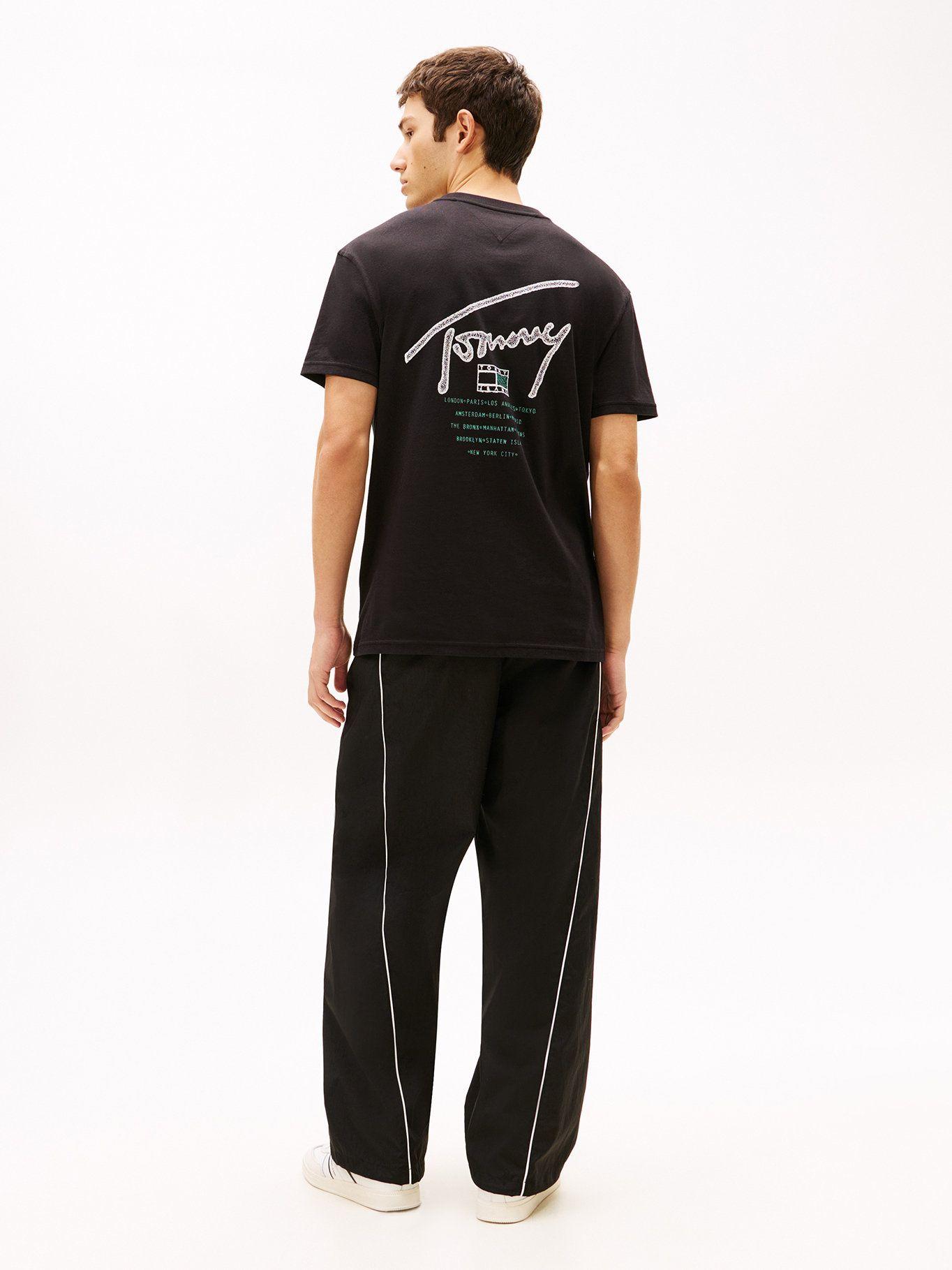 Polera Con Logo Signature Regular Fit Tommy Jeans Negro-2