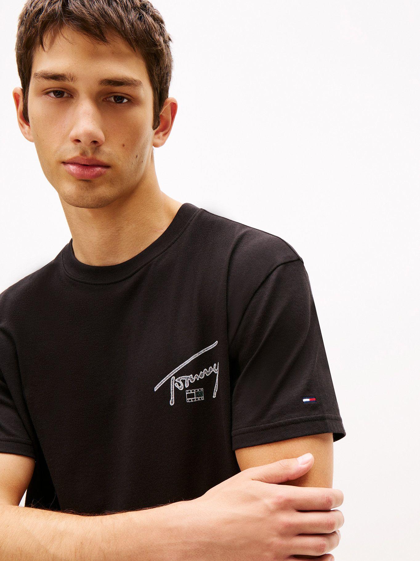 Polera Con Logo Signature Regular Fit Tommy Jeans Negro-3
