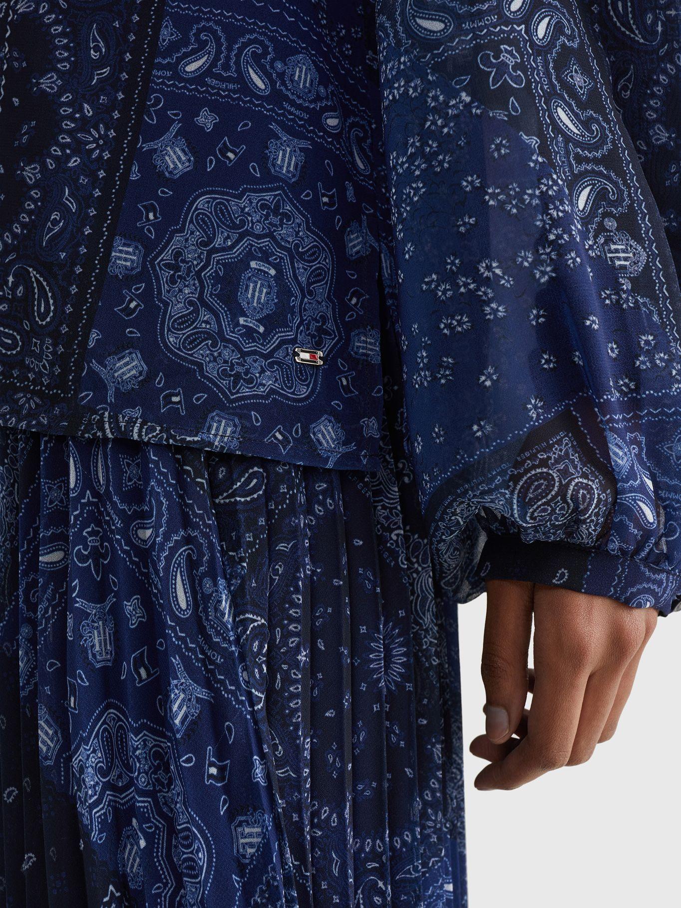 Blusa Amplia Con Print De Cachemir Azul Tommy Hilfiger-2