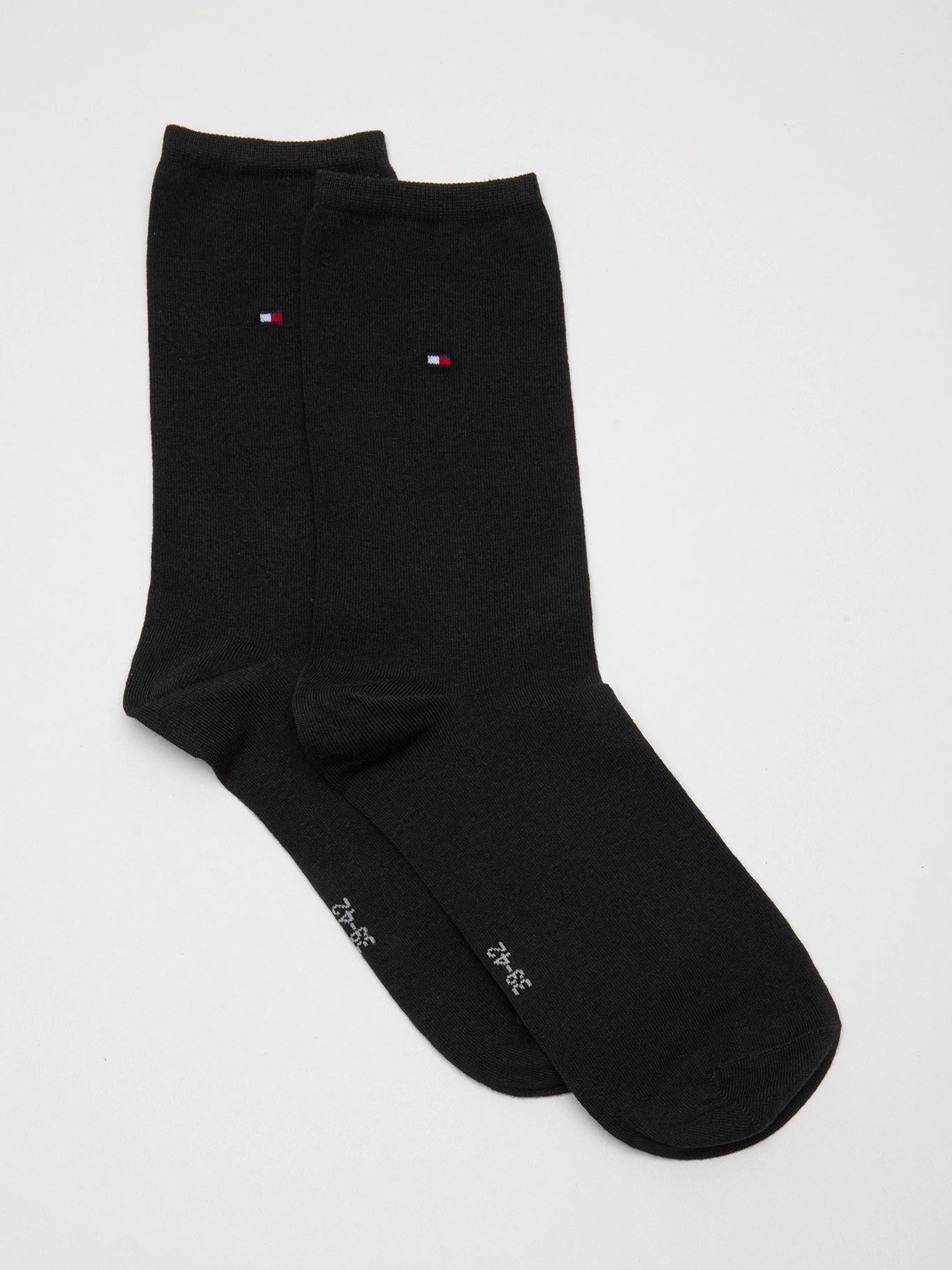 Pack 2 Calcetin Logo Bordado Negro Tommy Hilfiger-0