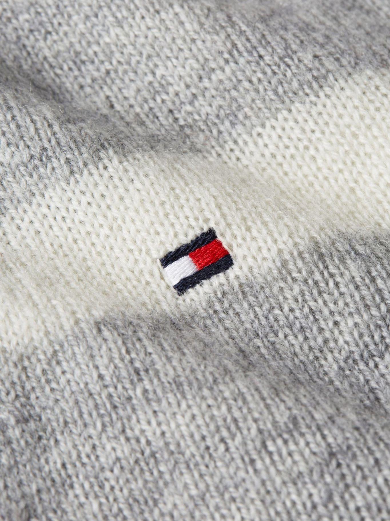 Cárdigan De Lana Con Logo Gris Tommy Hilfiger-3