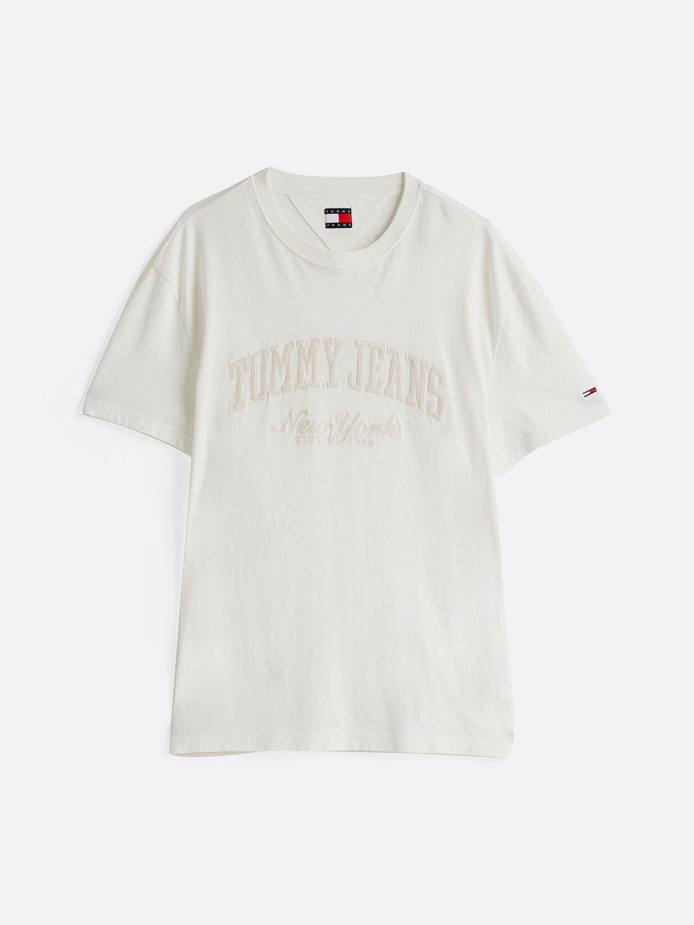 Polera Varsity Con Efecto Lavado Blanco Tommy Jeans-4