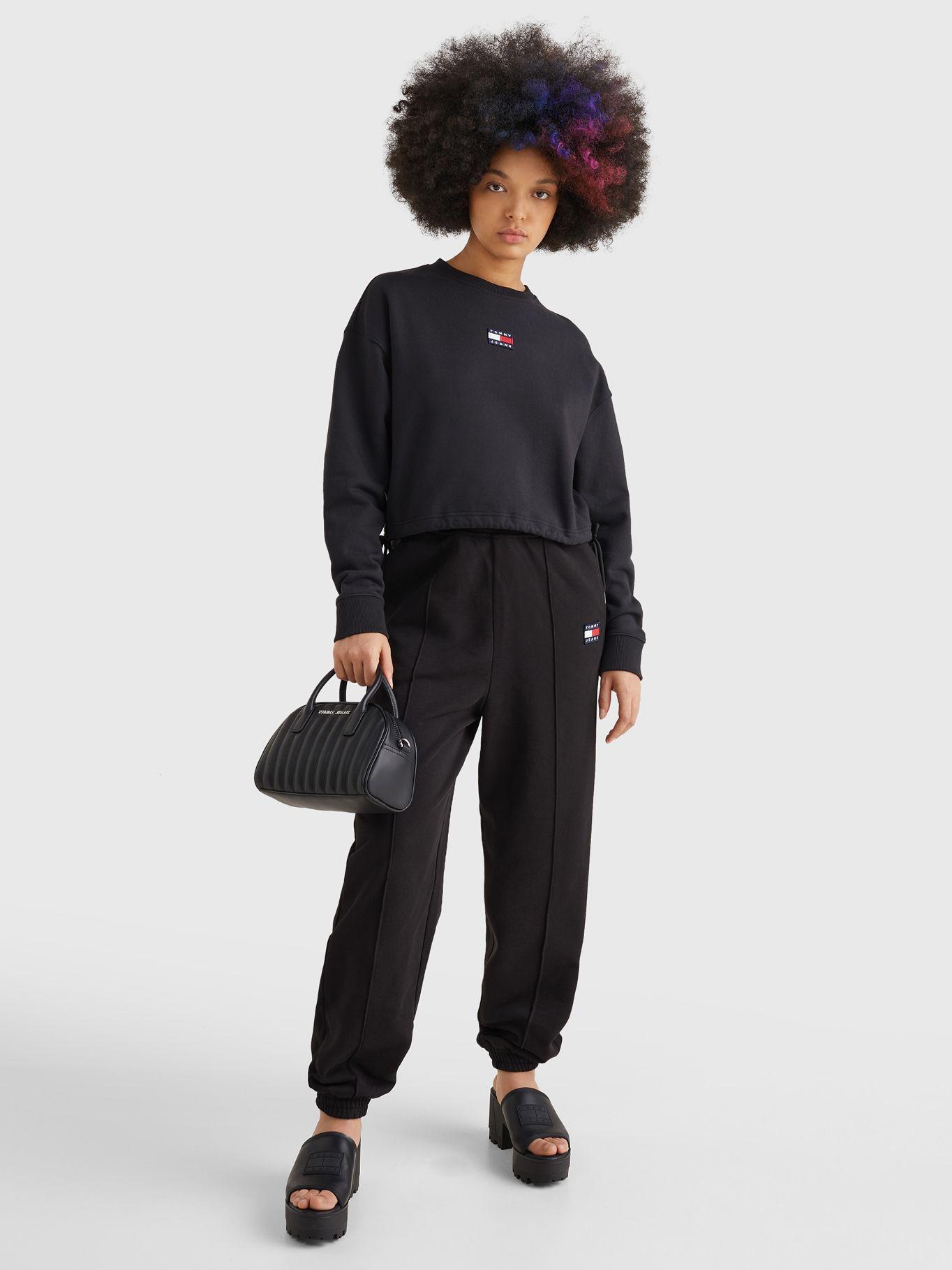 Polerón Cropped Con Parche Negro Tommy Jeans JN2-0