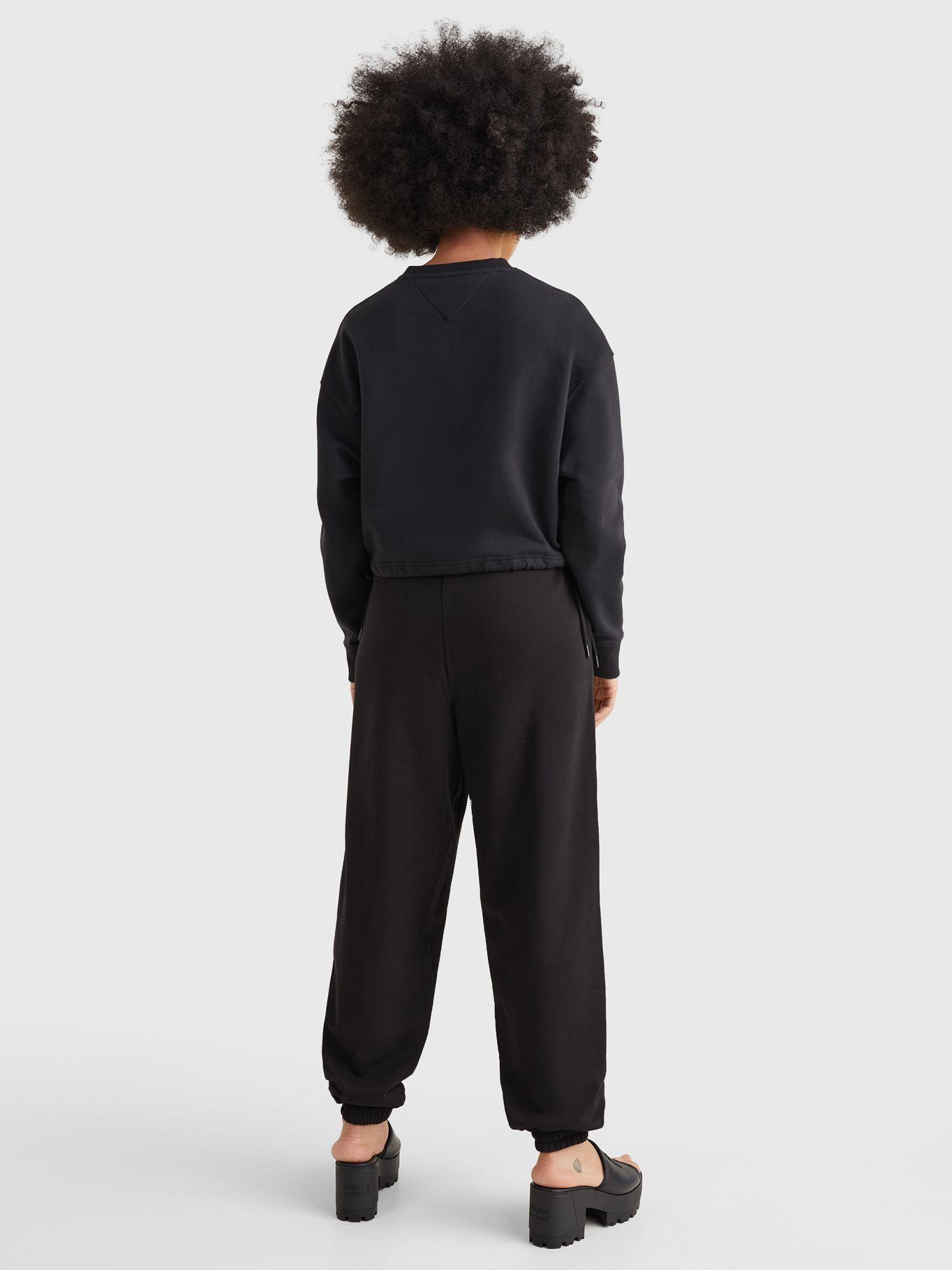 Polerón Cropped Con Parche Negro Tommy Jeans JN2-1