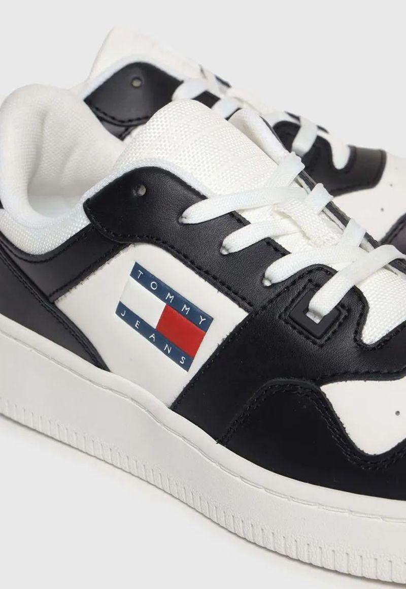 Zapatillas Essential Retro De Cuero Negro Tommy Jeans-4