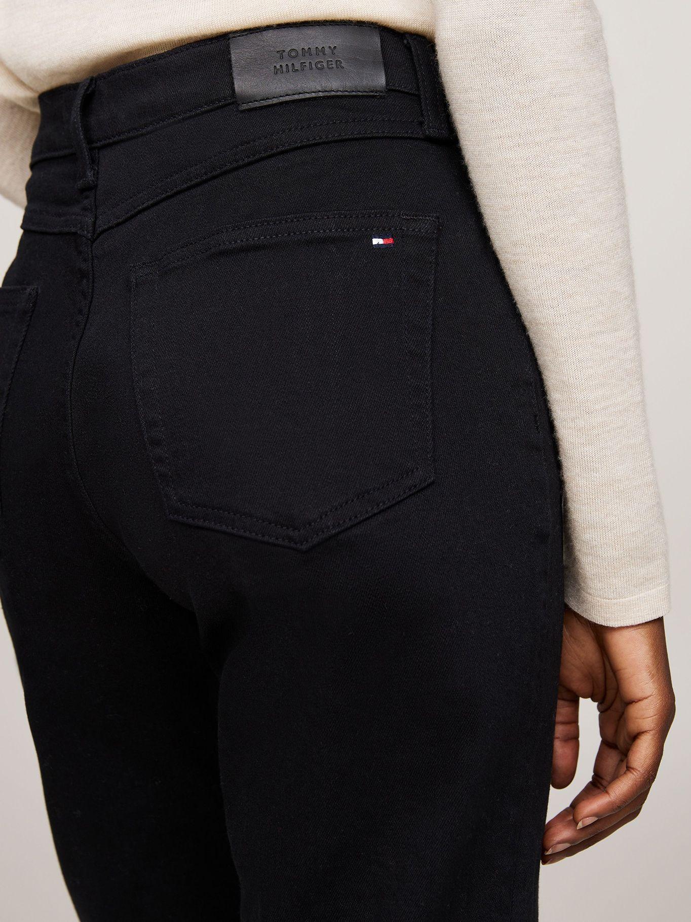 Jeans Straight Fit Talle Medio Negro Tommy Hilfiger-3