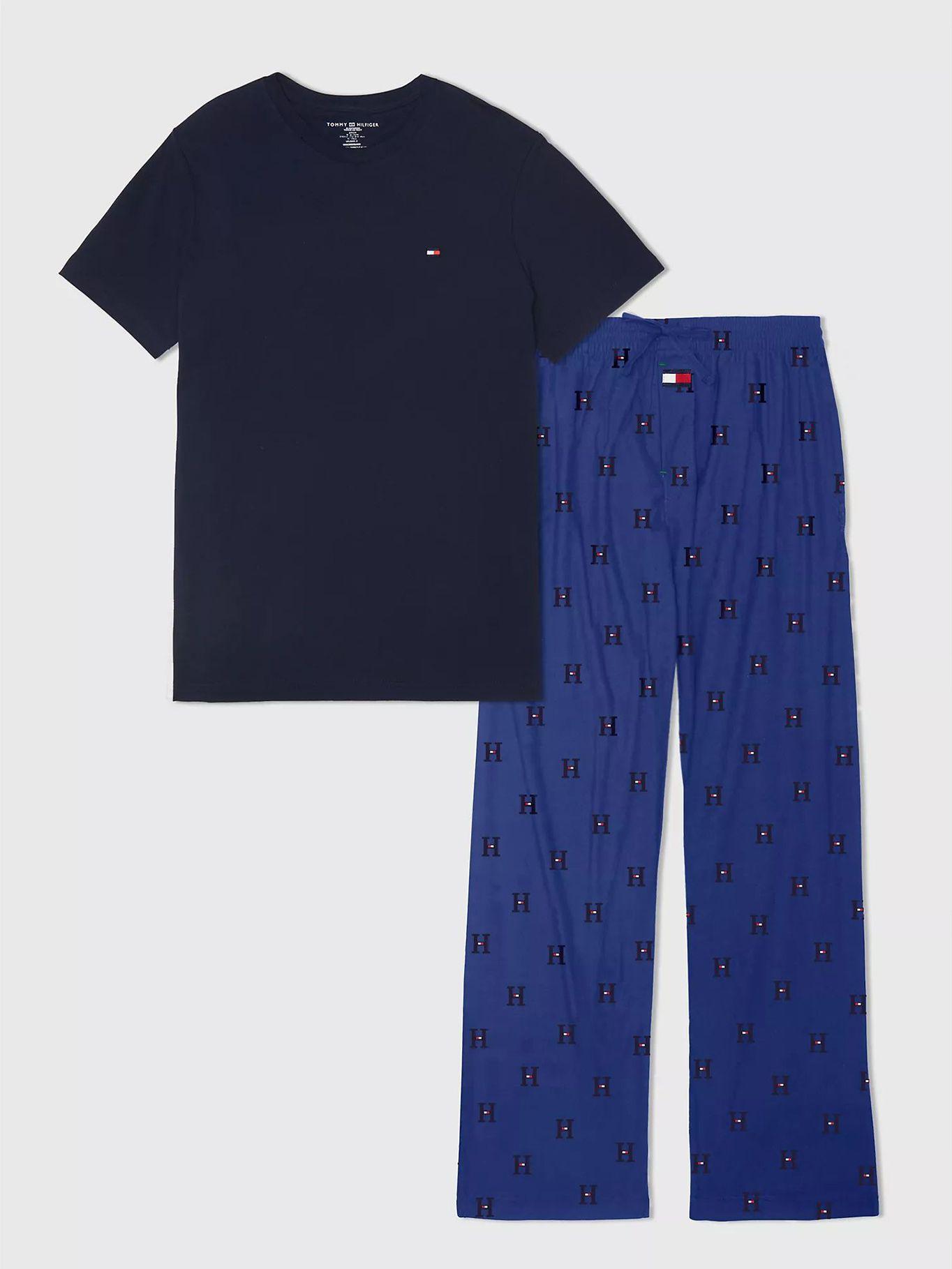 Set Pijama Con Logo Azul Tommy Hilfiger-4