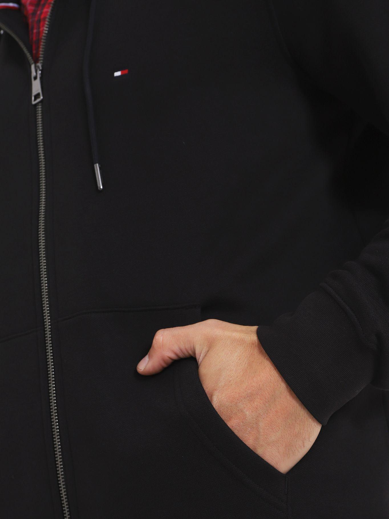 Polerón Hoodie Con Cierre Logo Negro Tommy Hilfiger-4