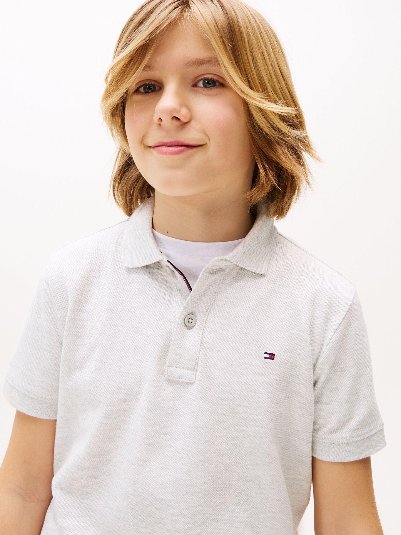 Polo De Niño Logo Flag Essential Gris Tommy Hilfiger-3