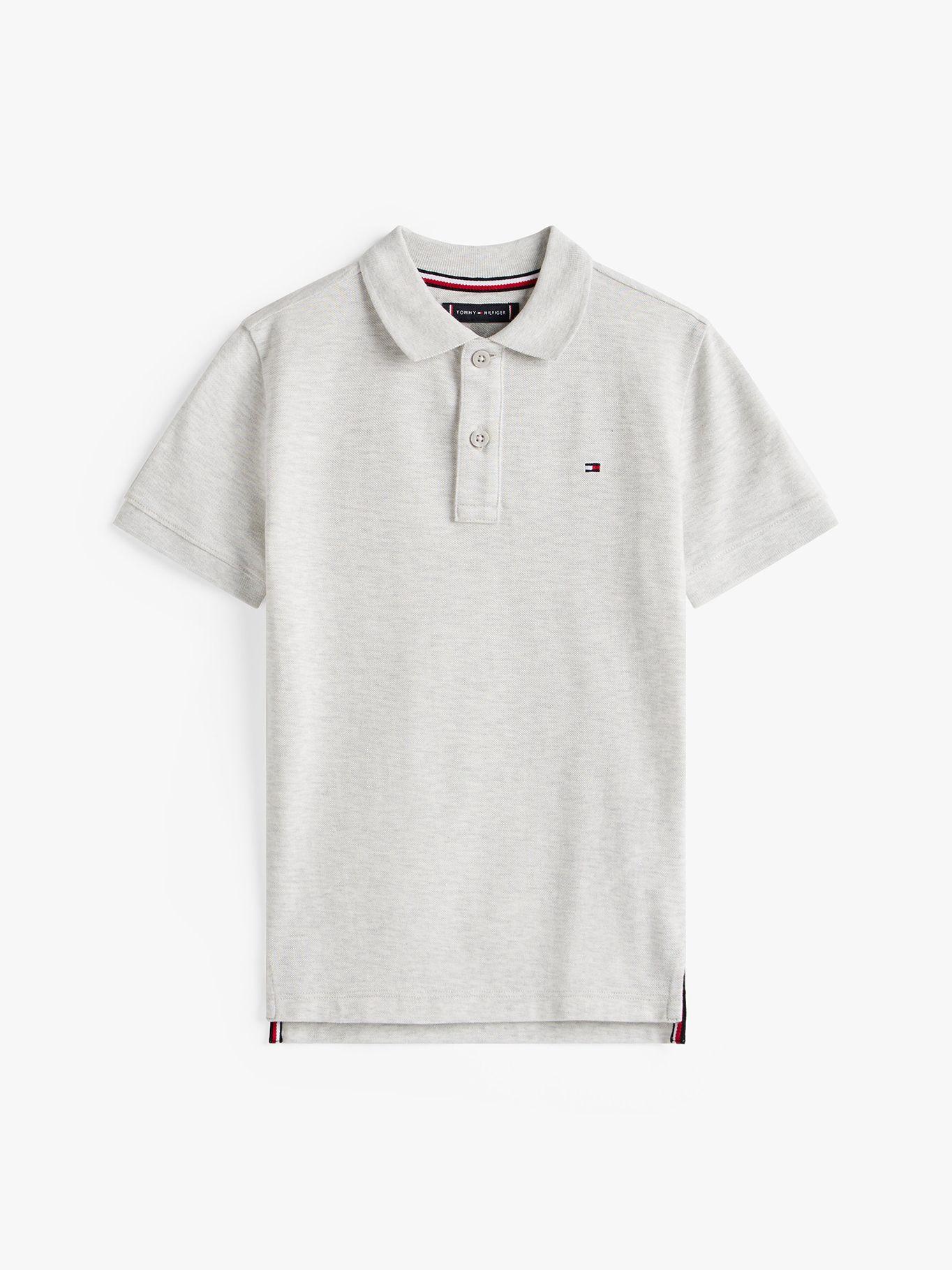 Polo De Niño Logo Flag Essential Gris Tommy Hilfiger-4