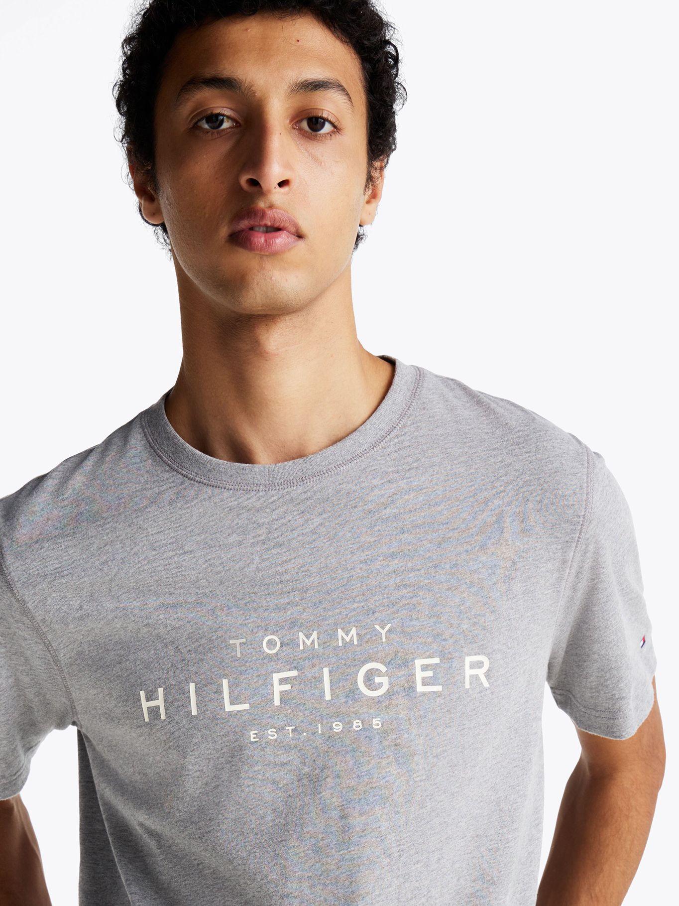 Polera Big Logo Regular Fit Gris Tommy Hilfiger-3