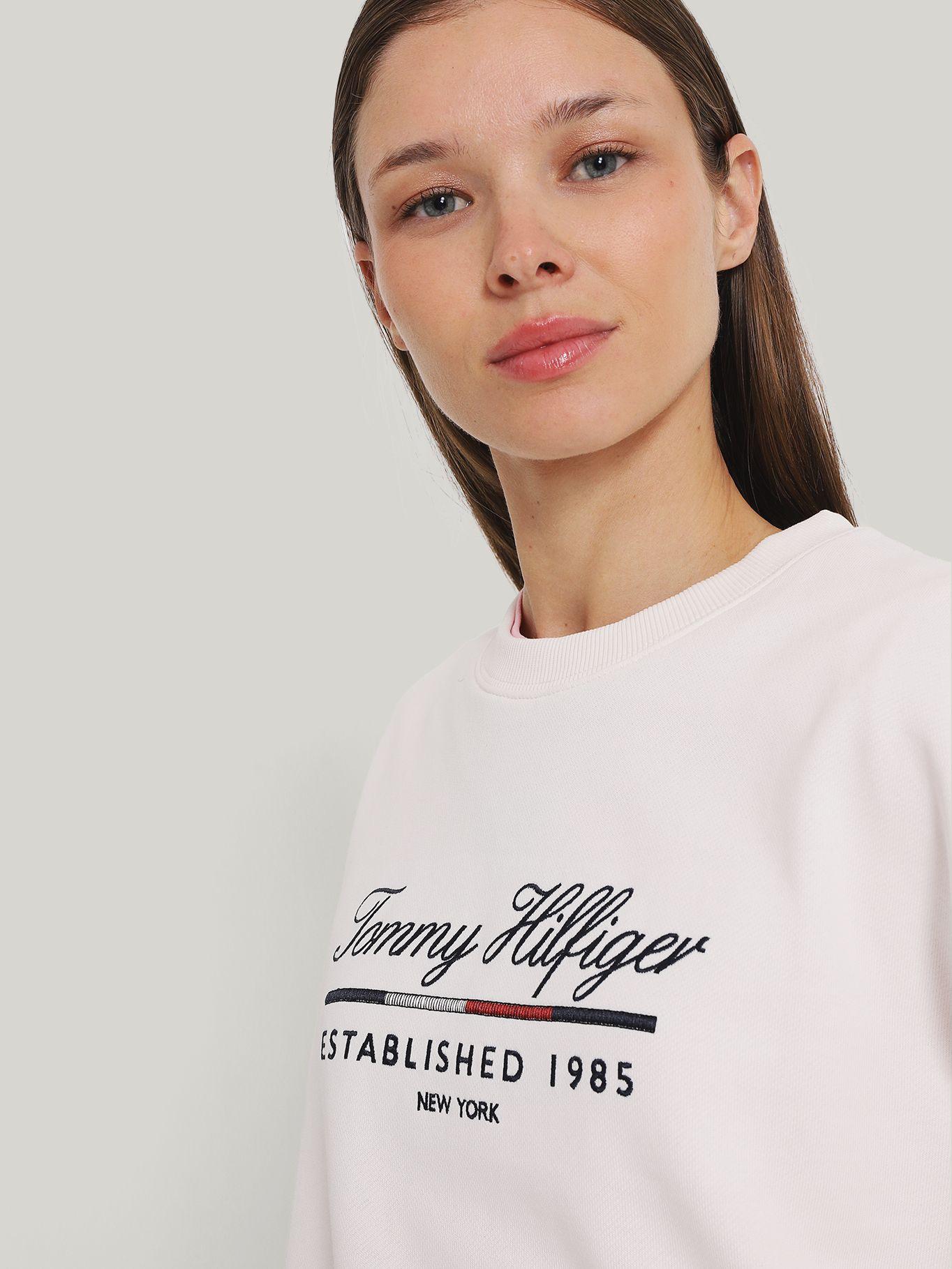 Polerón Script Con Logo Blanco Tommy Hilfiger-3
