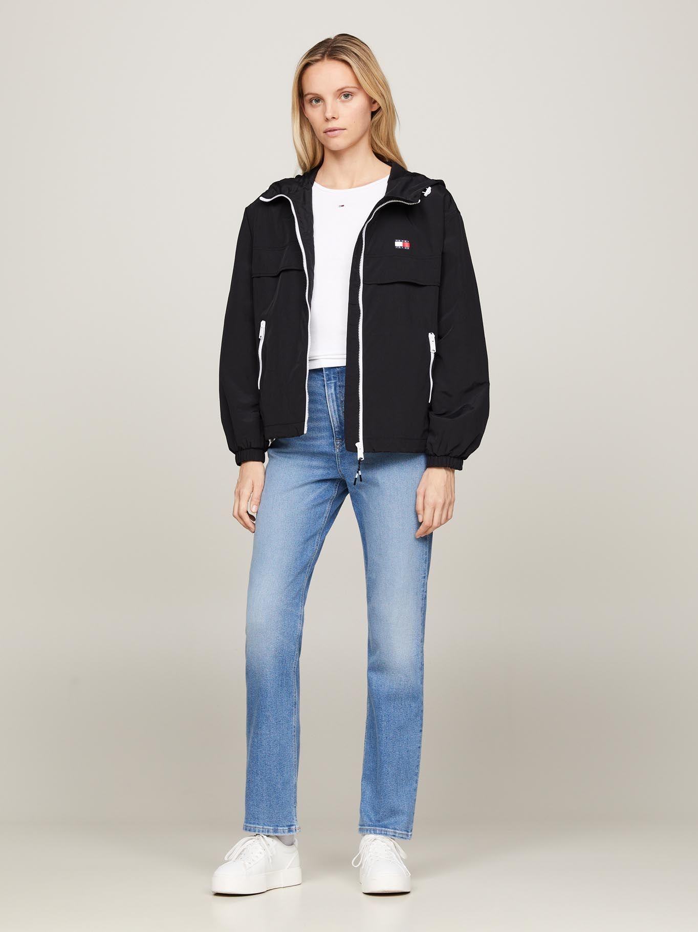 Cortaviento Chicago Con Gorro Negro Tommy Jeans-1