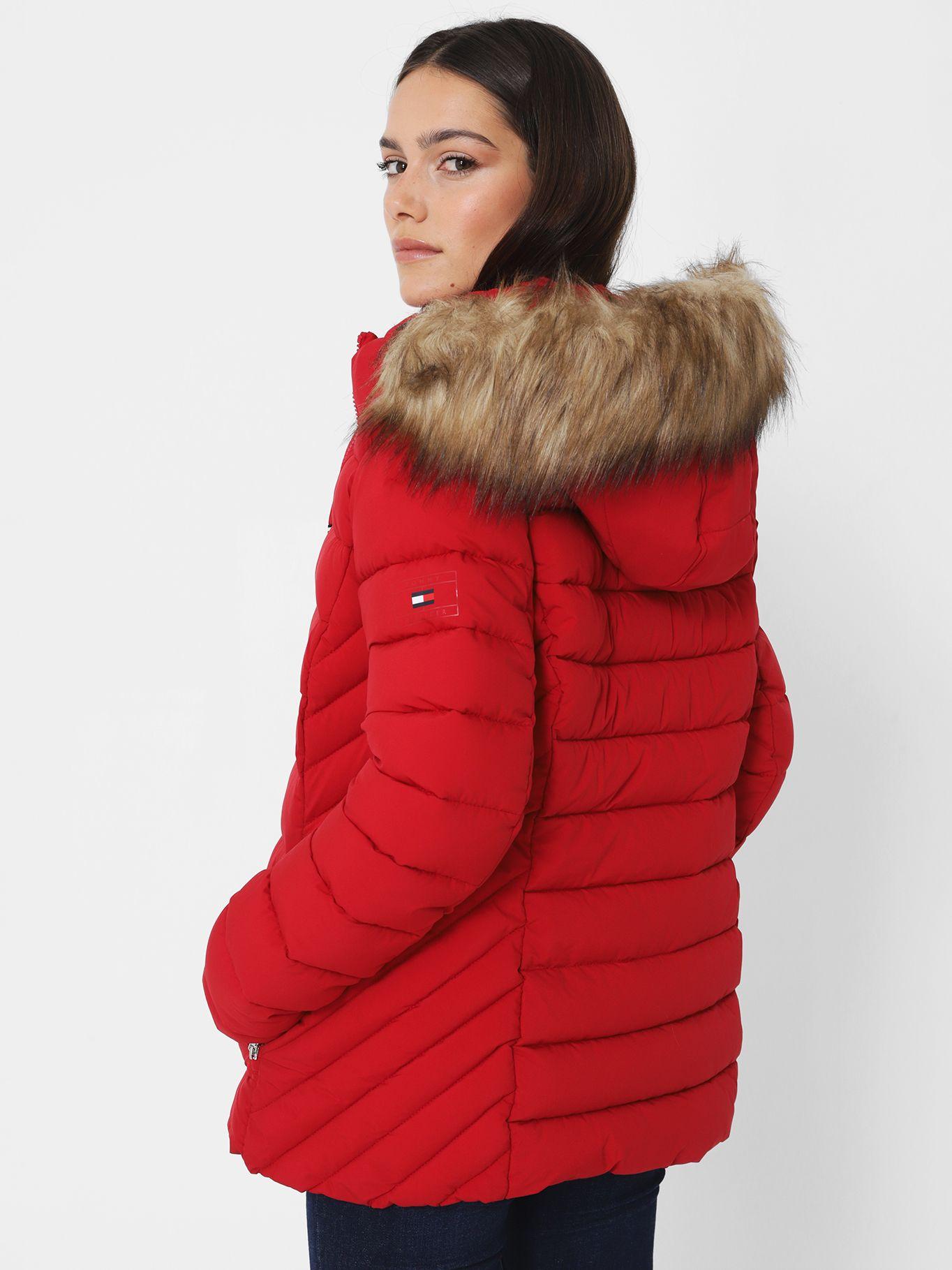 Parka Acolchada Con Cierre Rojo Tommy Hilfiger-1