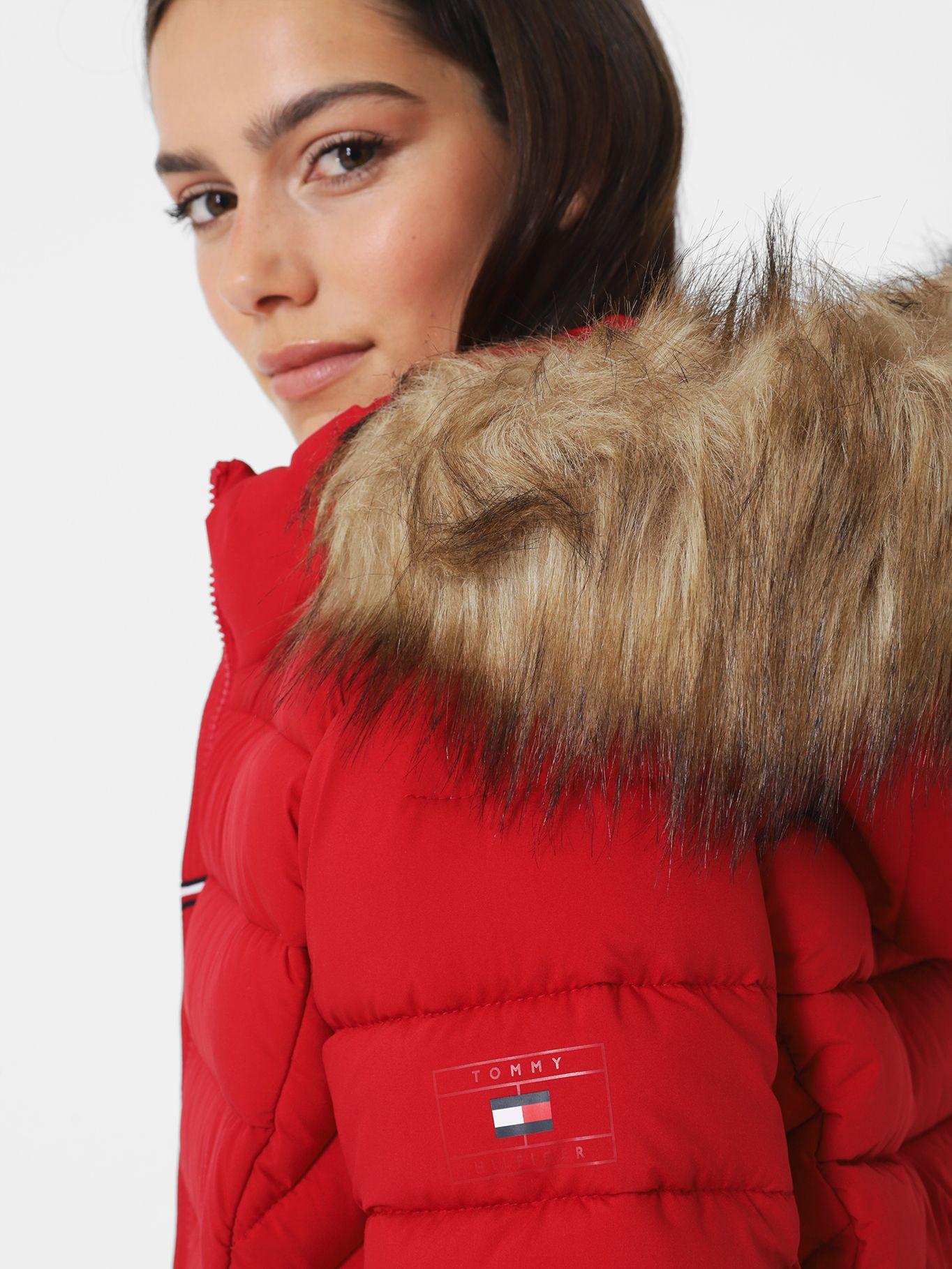 Parka Acolchada Con Cierre Rojo Tommy Hilfiger-2