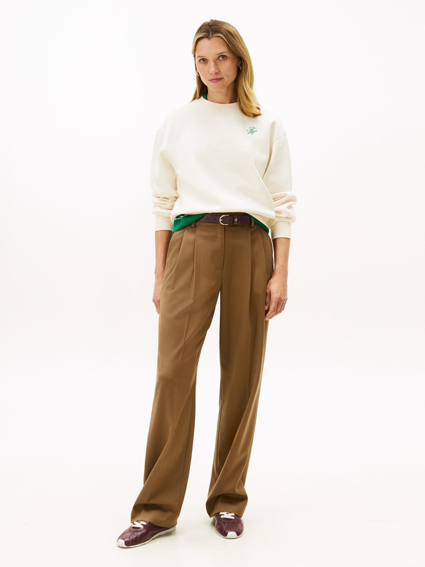 Polerón Regular Fit Logo Bordado  Tommy Hilfiger Beige-1