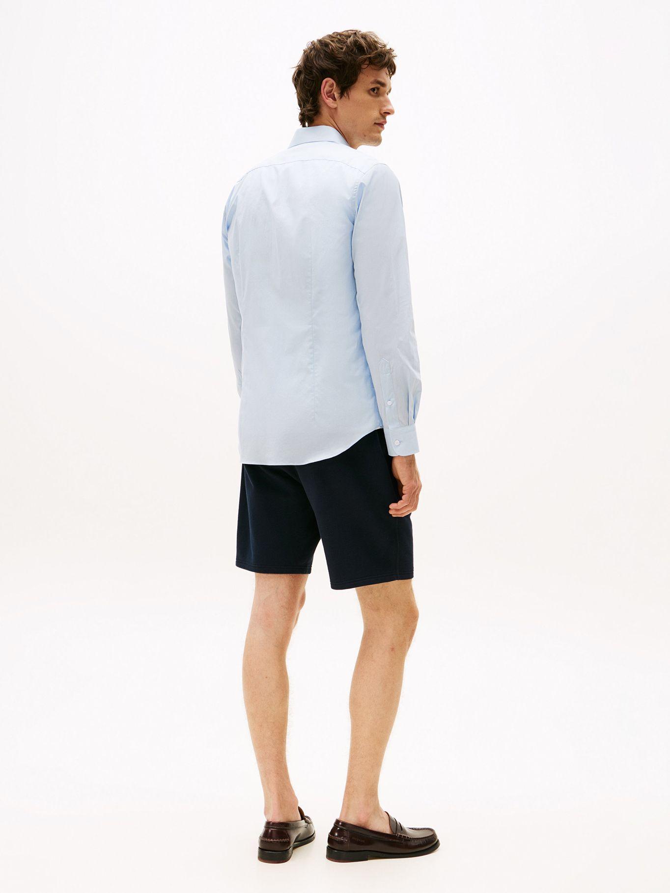 Camisa Flex Poplin Slim Fit Celeste Tommy Hilfiger-2