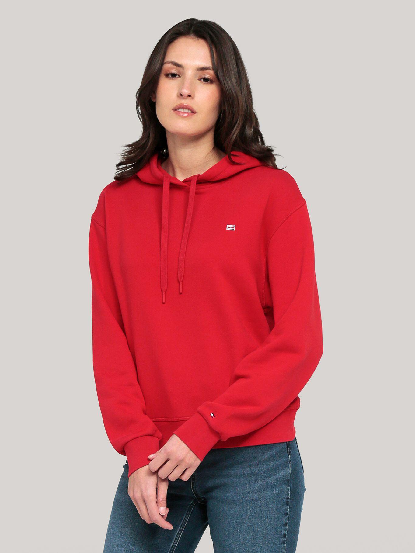 Polerón Hoodie Contrast Flag Logo Rojo Tommy Hilfiger-0