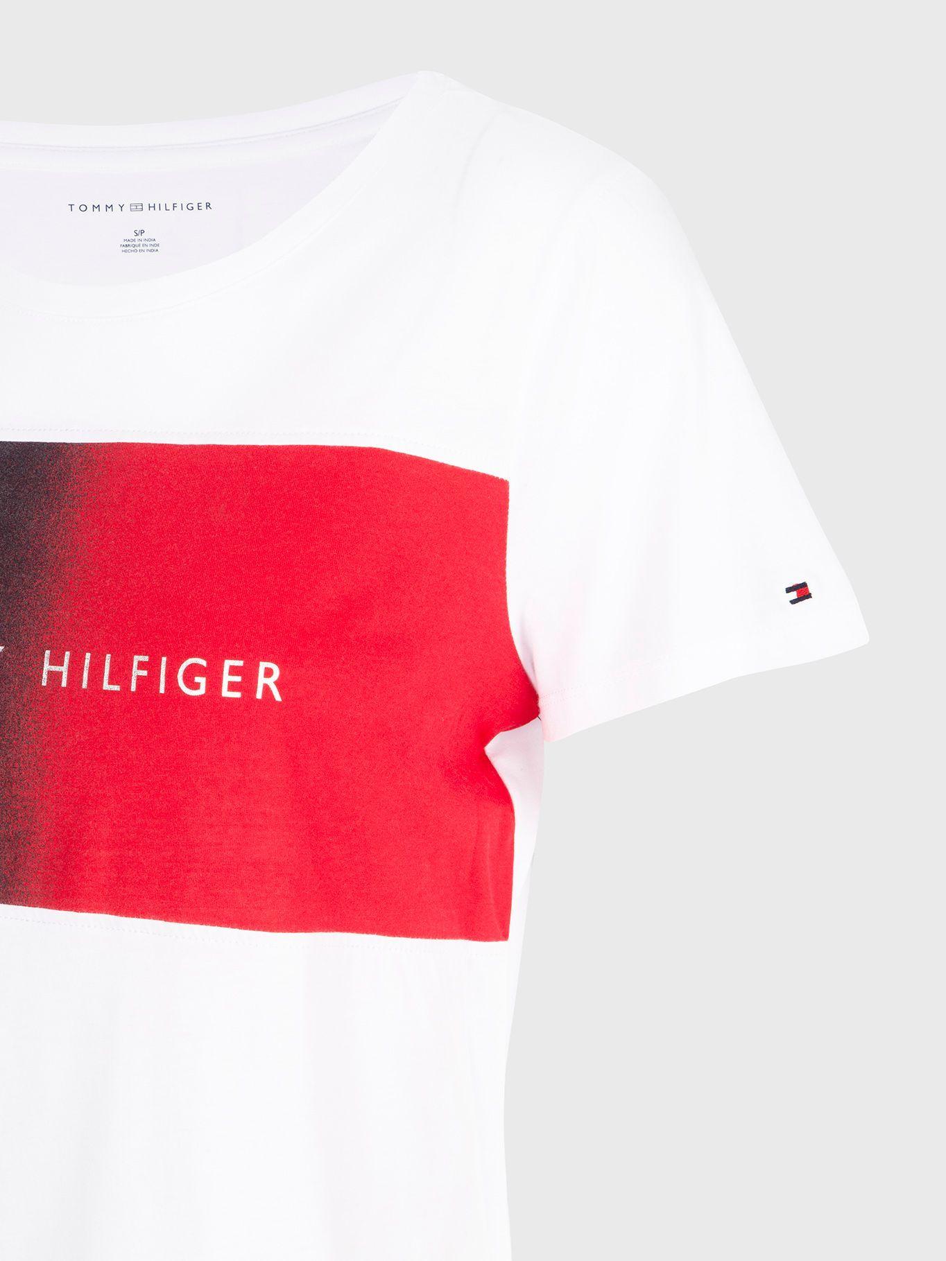 Polera Classics Flag Tonal Logo Blanco Tommy Hilfiger-3