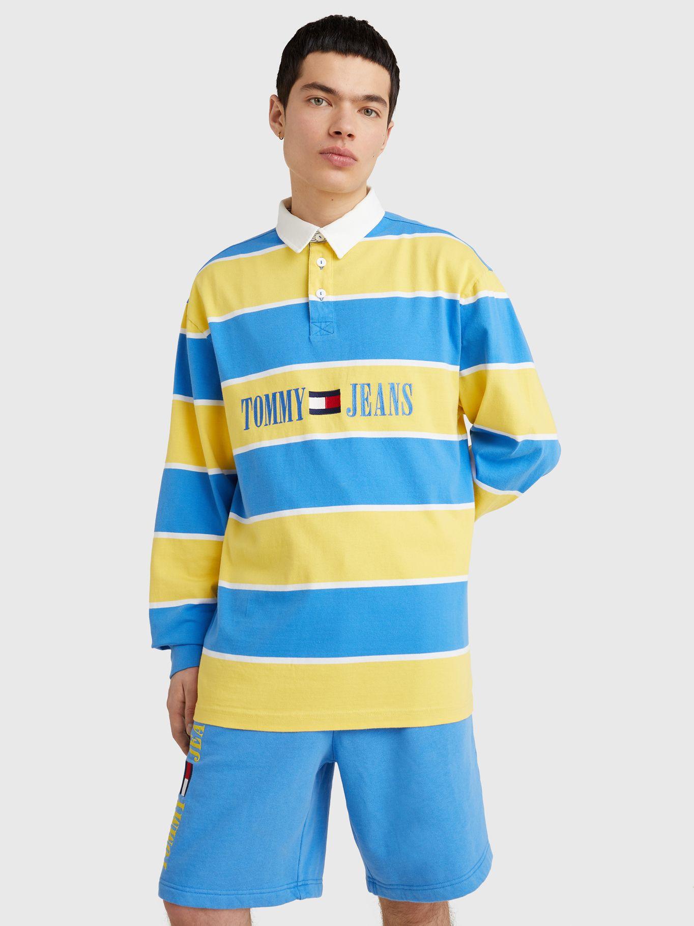 Polo Pop Estilo Rugby Amarillo Tommy Hilfiger-4