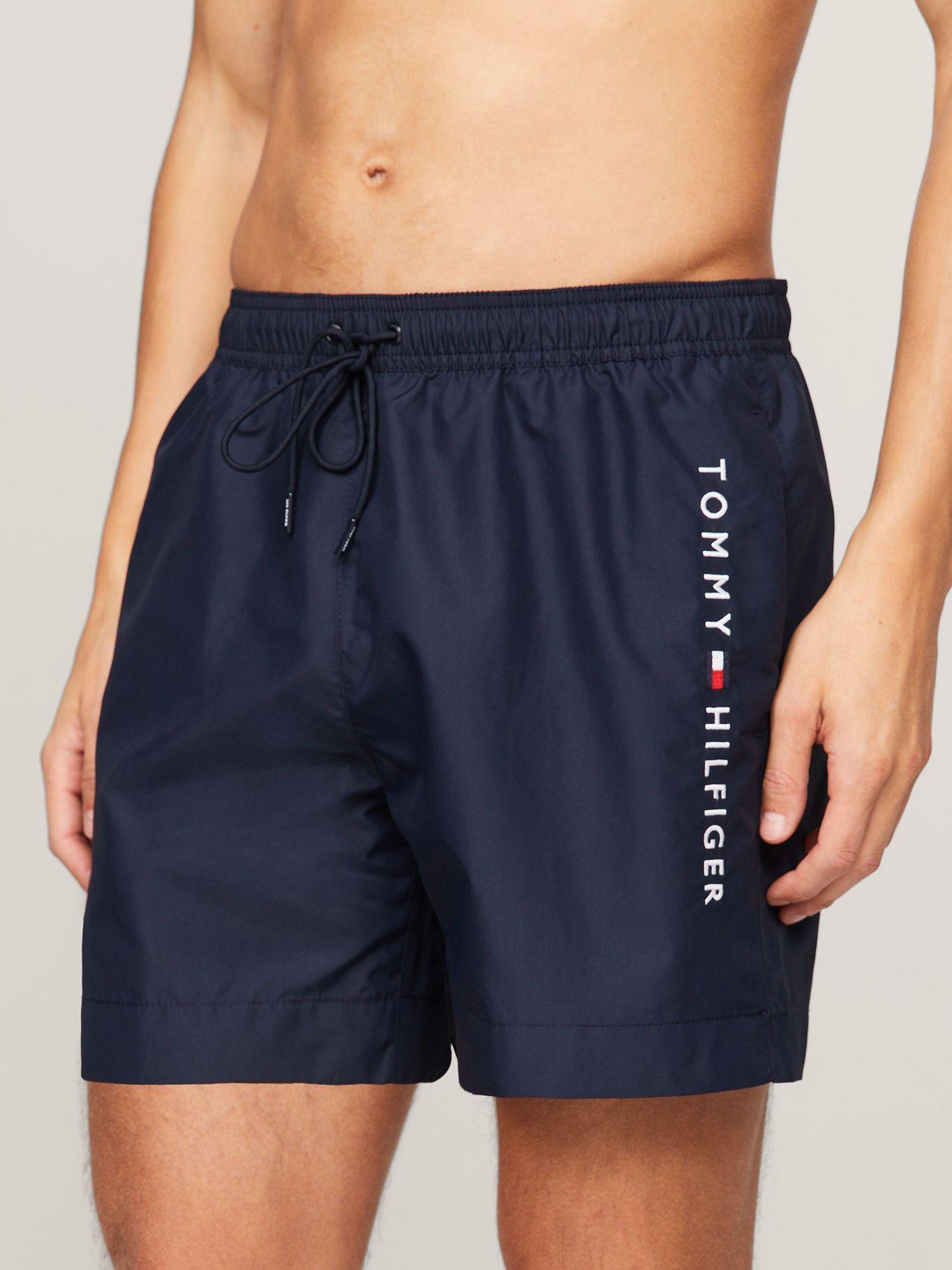 Traje De Baño- Medio Con Logo Azul Tommy Hilfiger-1