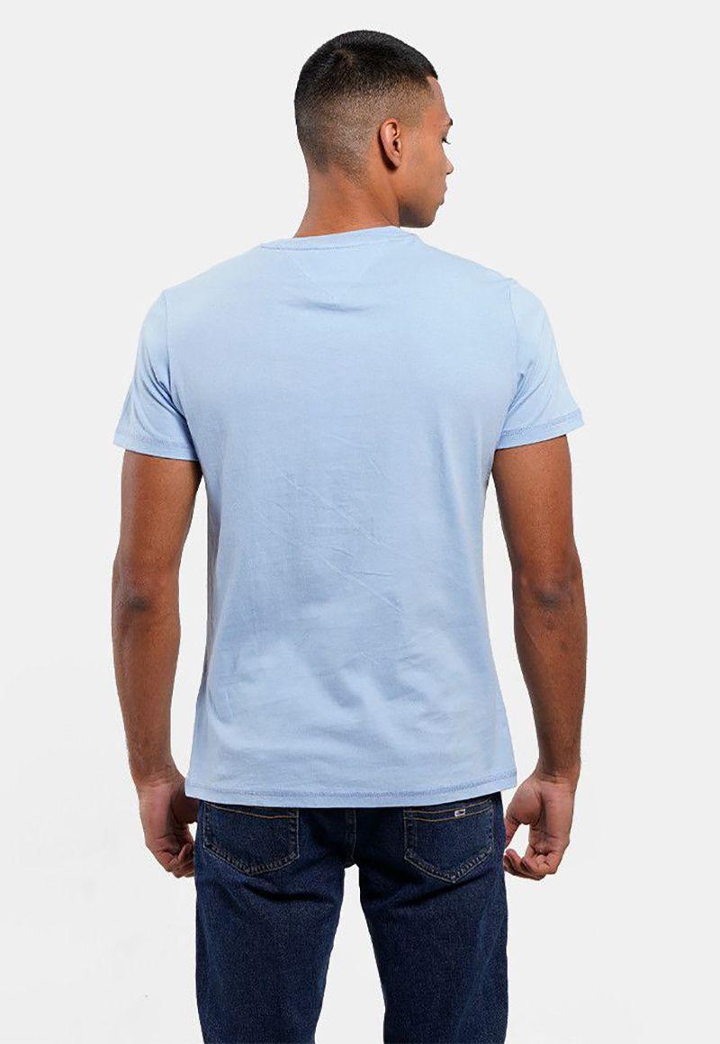 Polera Chest Logo Slim Fit Celeste Tommy Jeans-2