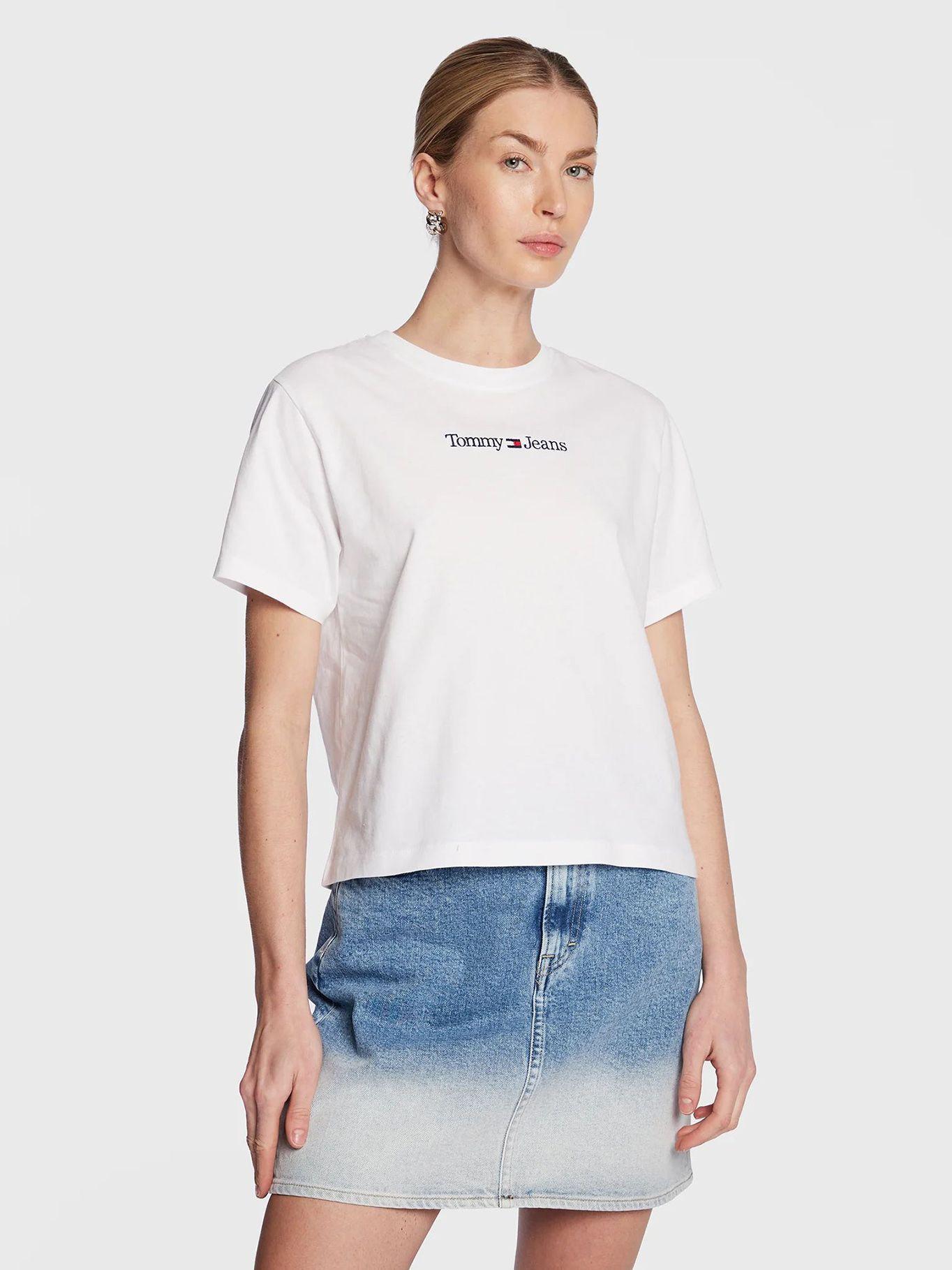 Polera Classic Serif Logo Blanco Tommy Jeans-0