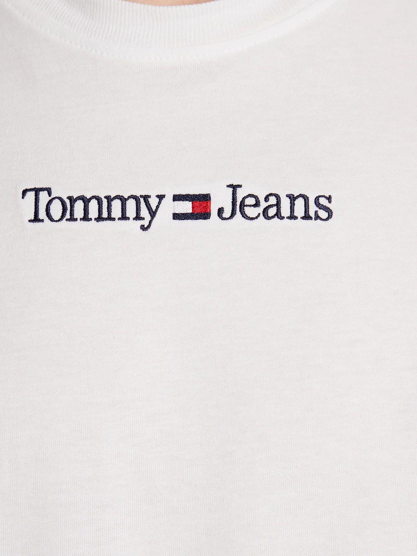 Polera Classic Serif Logo Blanco Tommy Jeans-4