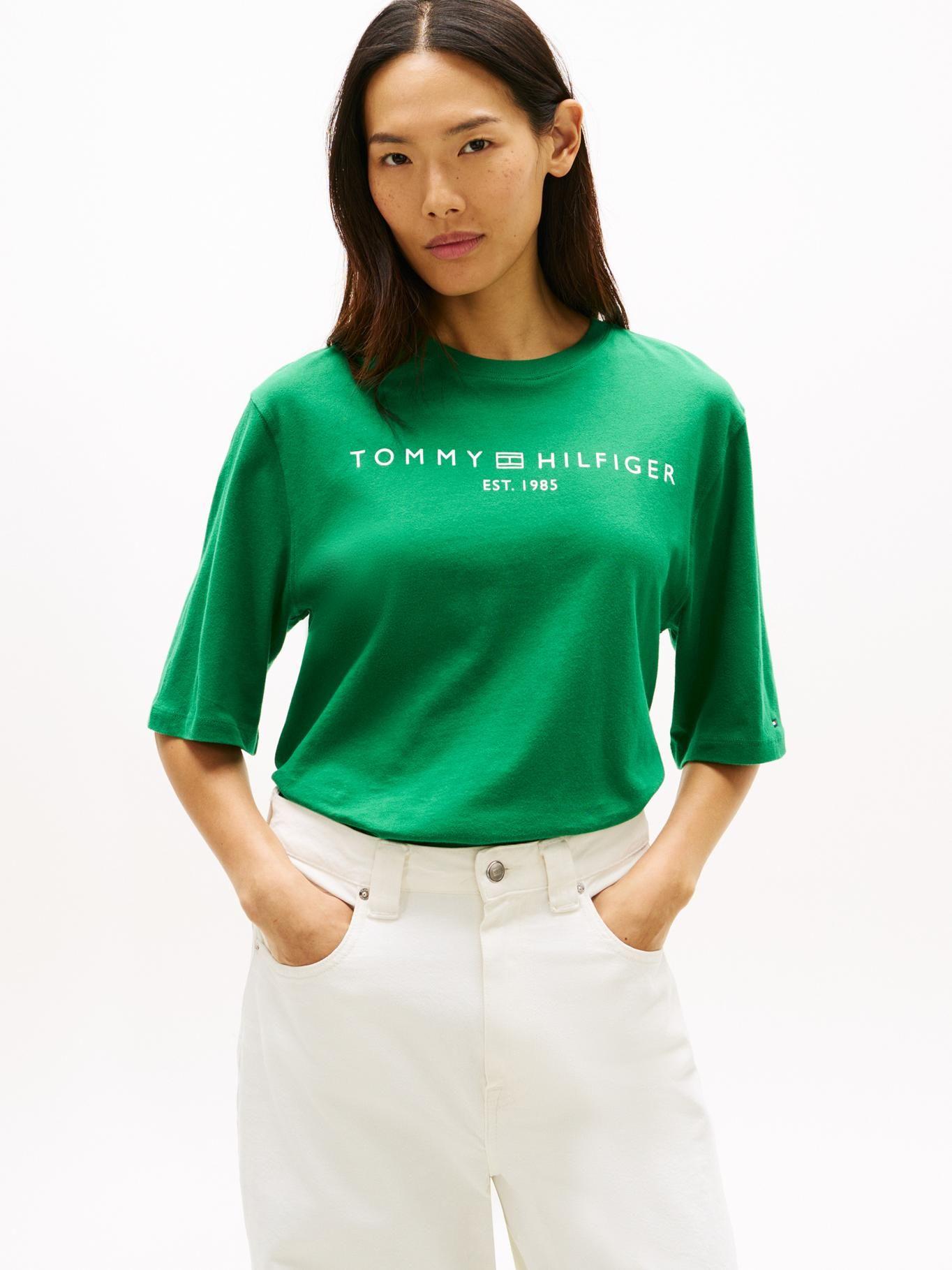Polera Logo Gráfico Relaxed Fit Tommy Hilfiger Verde-0