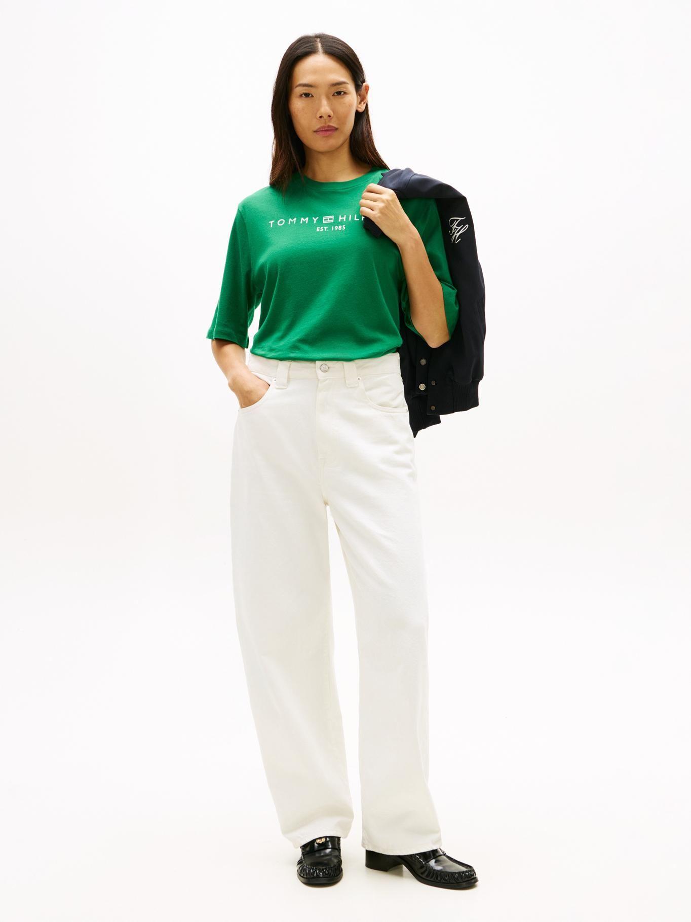 Polera Logo Gráfico Relaxed Fit Tommy Hilfiger Verde-1