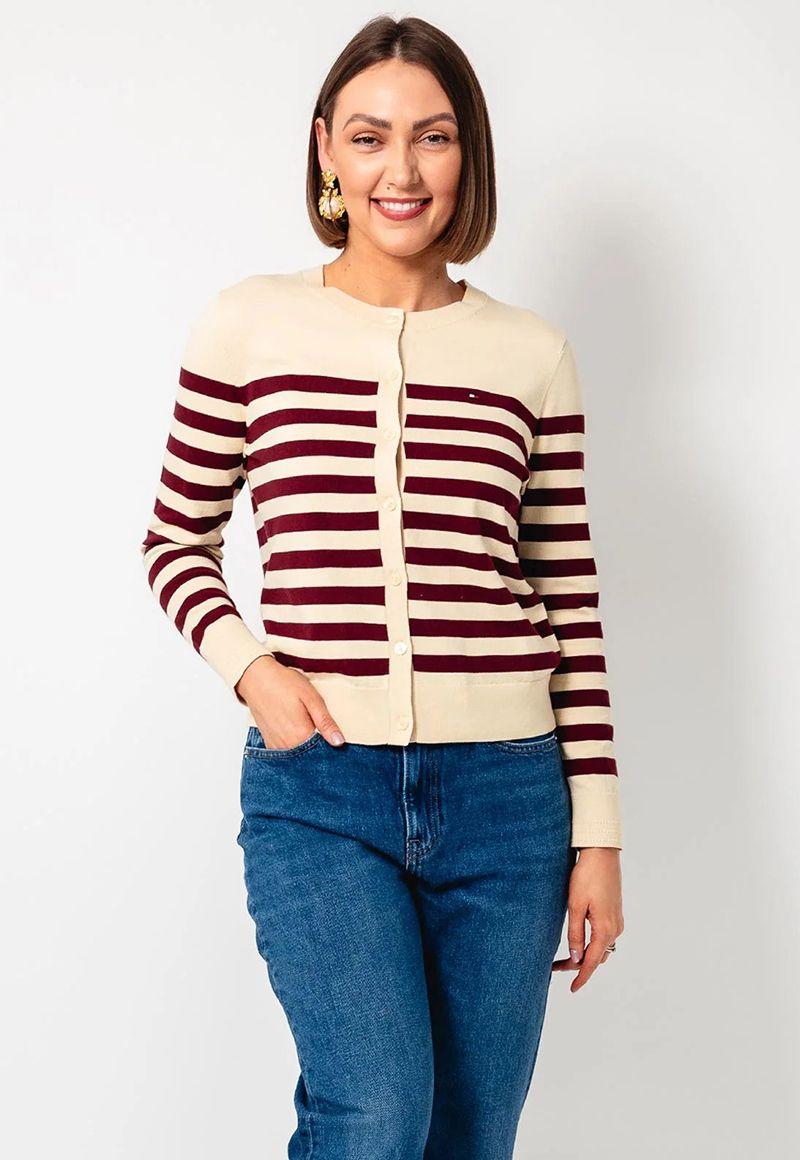 Cárdigan De Cuello Redondo Multicolor Tommy Hilfiger-0