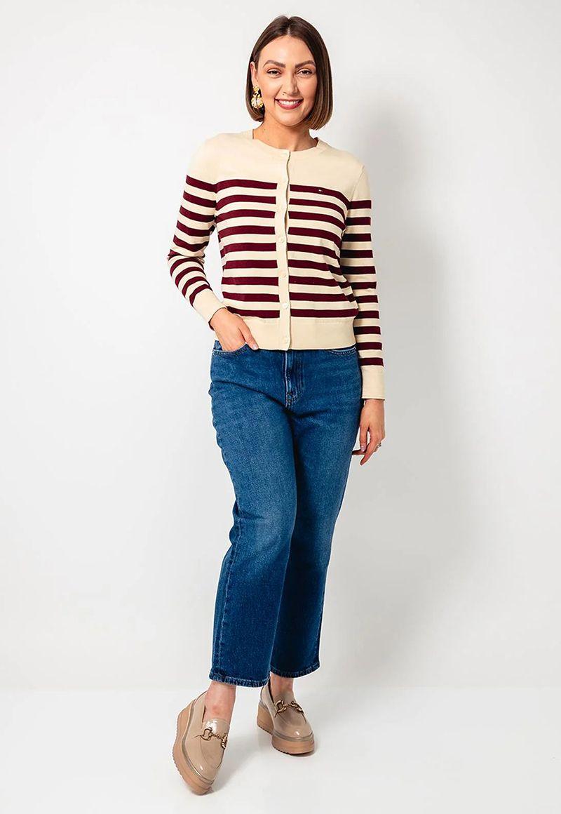 Cárdigan De Cuello Redondo Multicolor Tommy Hilfiger-1